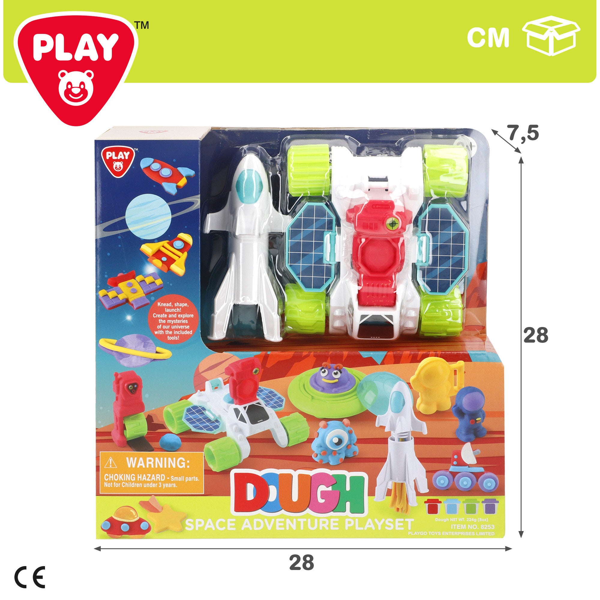 PLAY Juego de plastilina aventura espacial con moldes y accesorios