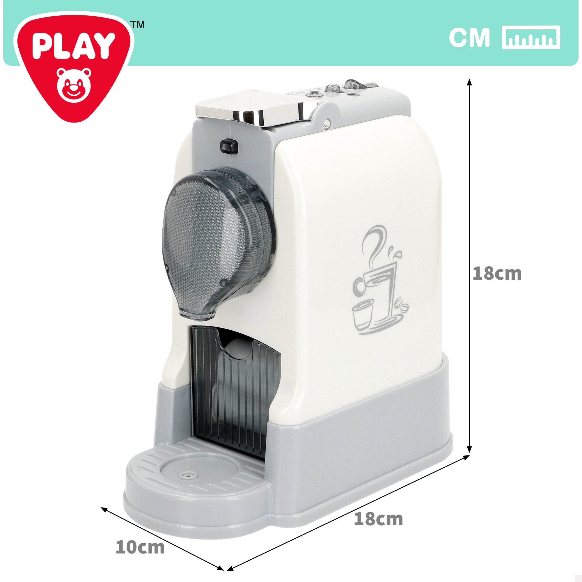 PLAY Set Tostadora y cafetera de juguete con luz y sonido
