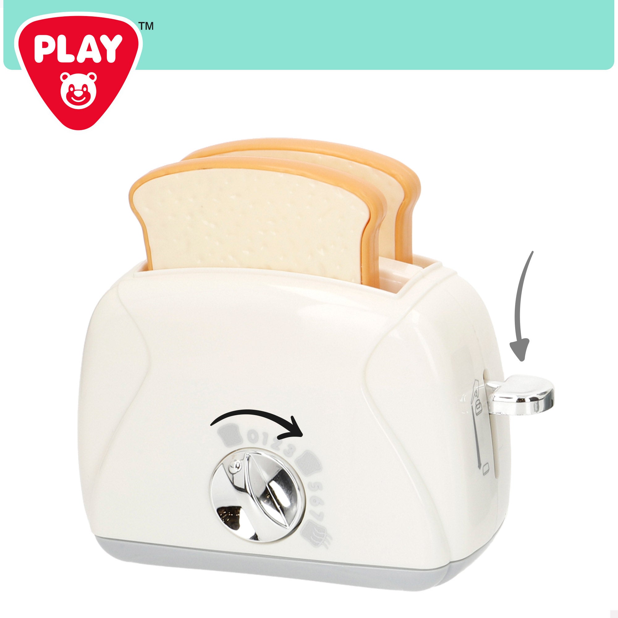 PLAY Set Tostadora y cafetera de juguete con luz y sonido