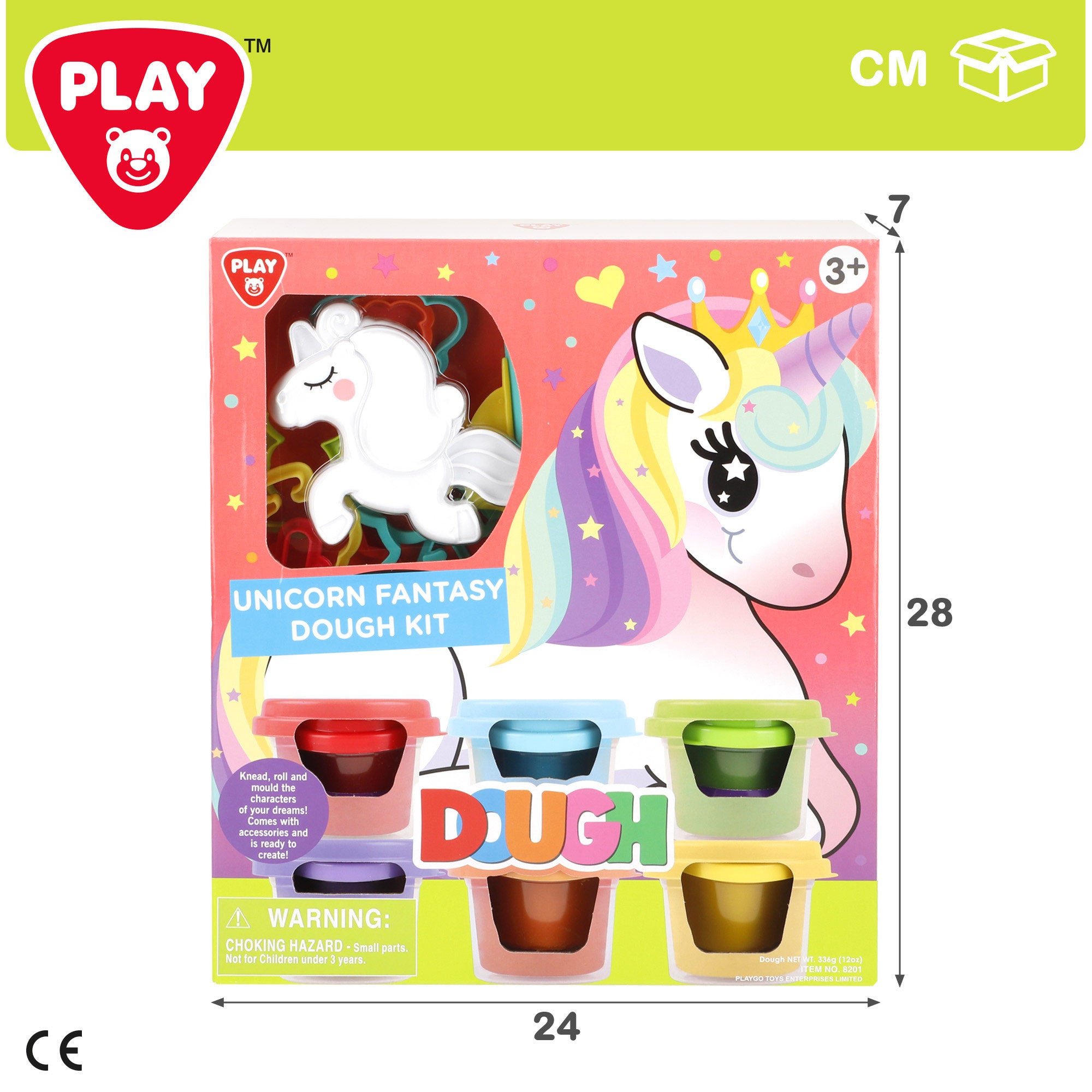 PLAY Juego de plastilina unicornio con moldes y accesorios