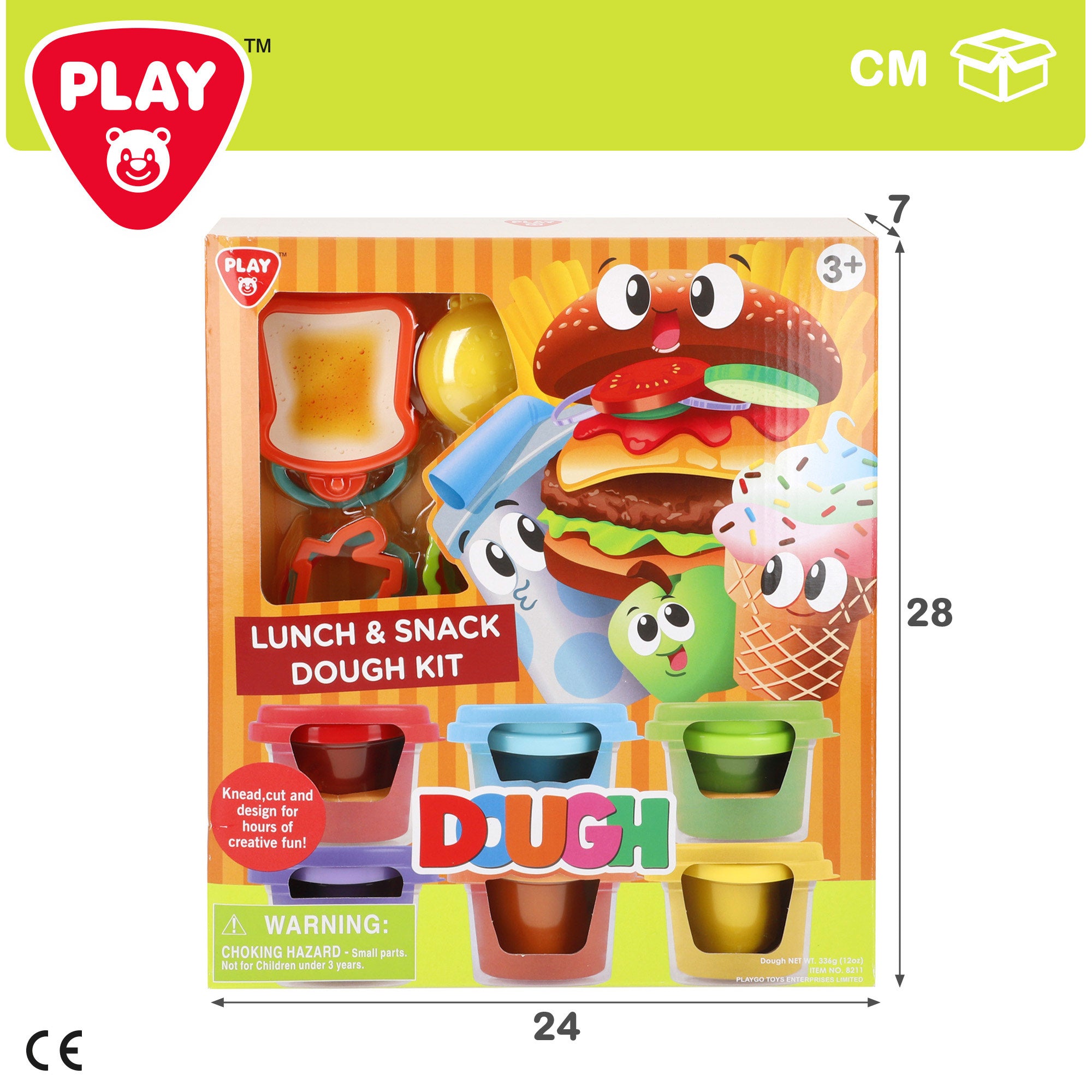 PLAY Juego de plastilina comida con moldes y accesorios