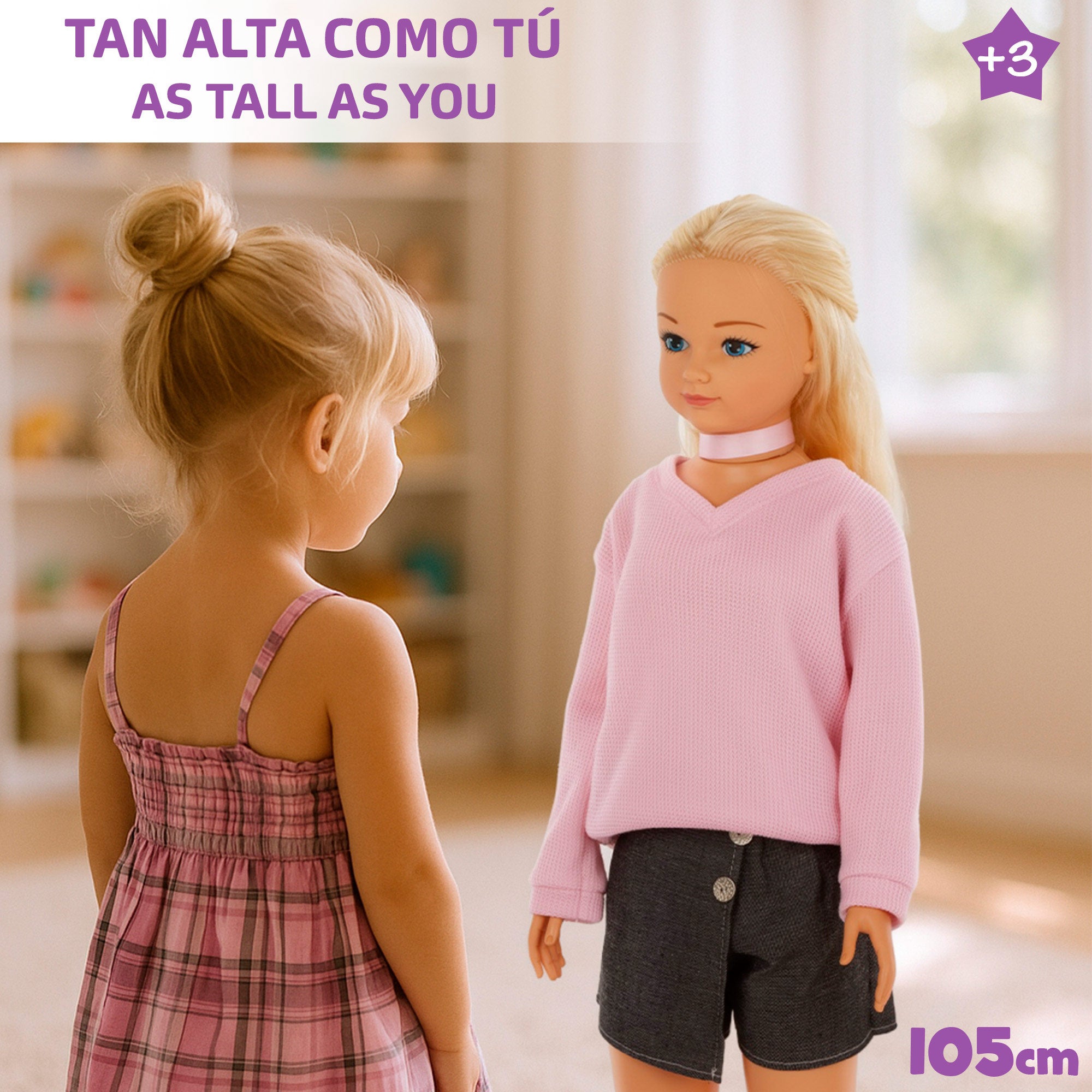 Muñeca grande con falda 105 cm Maria Casual