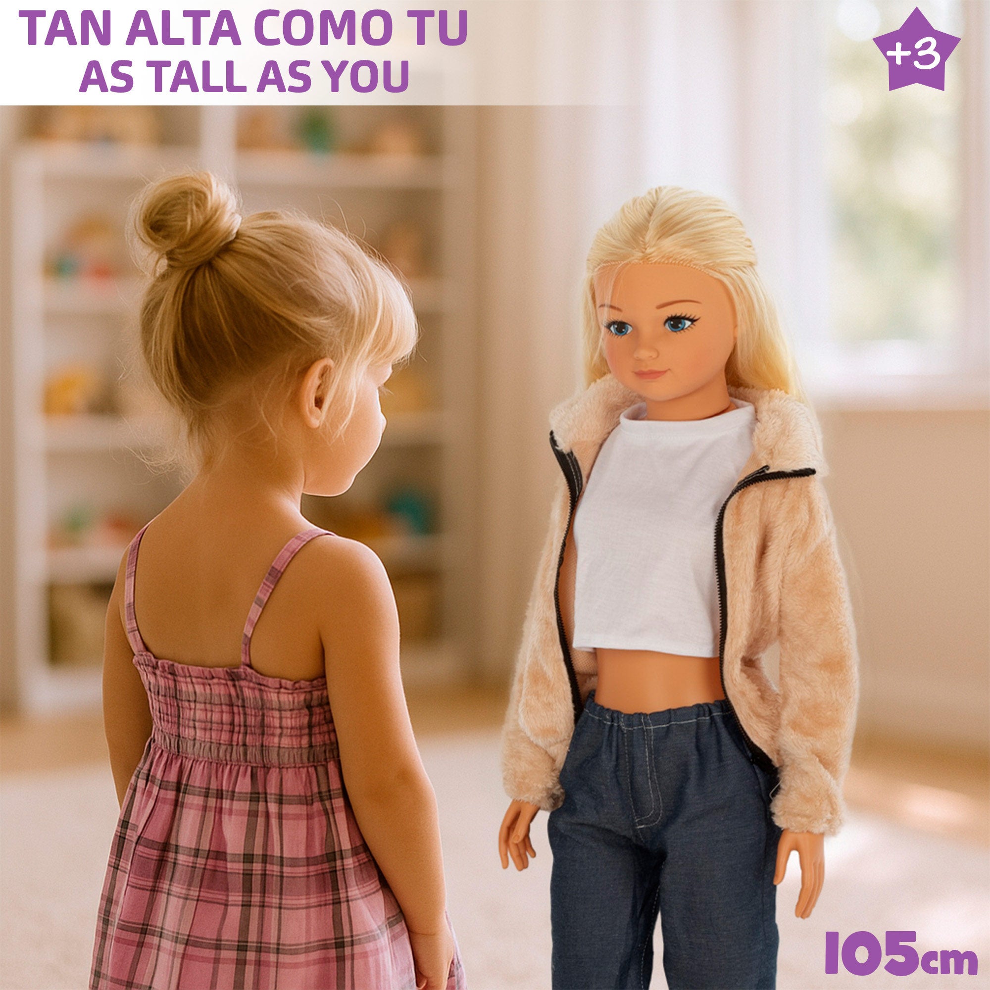 Muñeca grande Jeans 105 cm Maria Casual