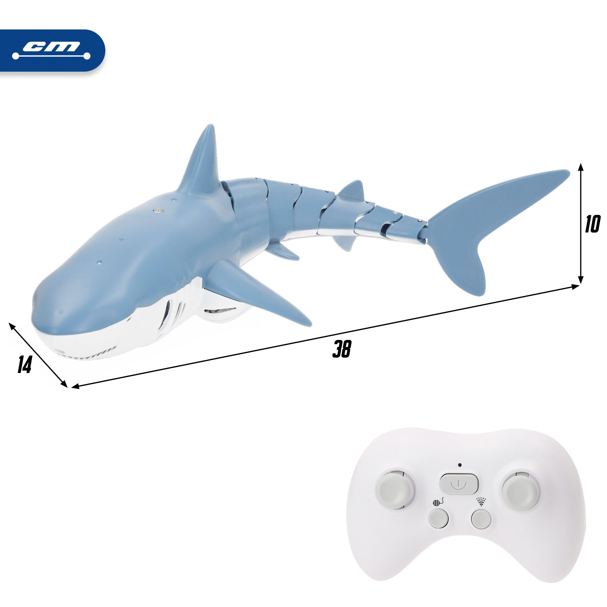 Tiburón de juguete teledirigido 38 cm Racing Boat