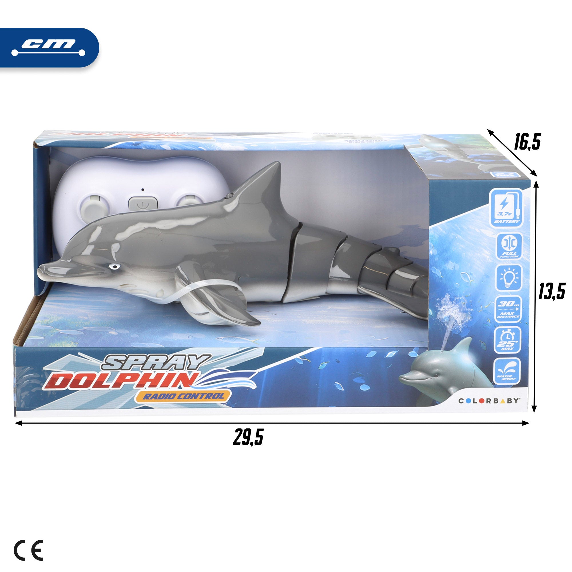Delfín de juguete teledirigido 35 cm Racing Boat