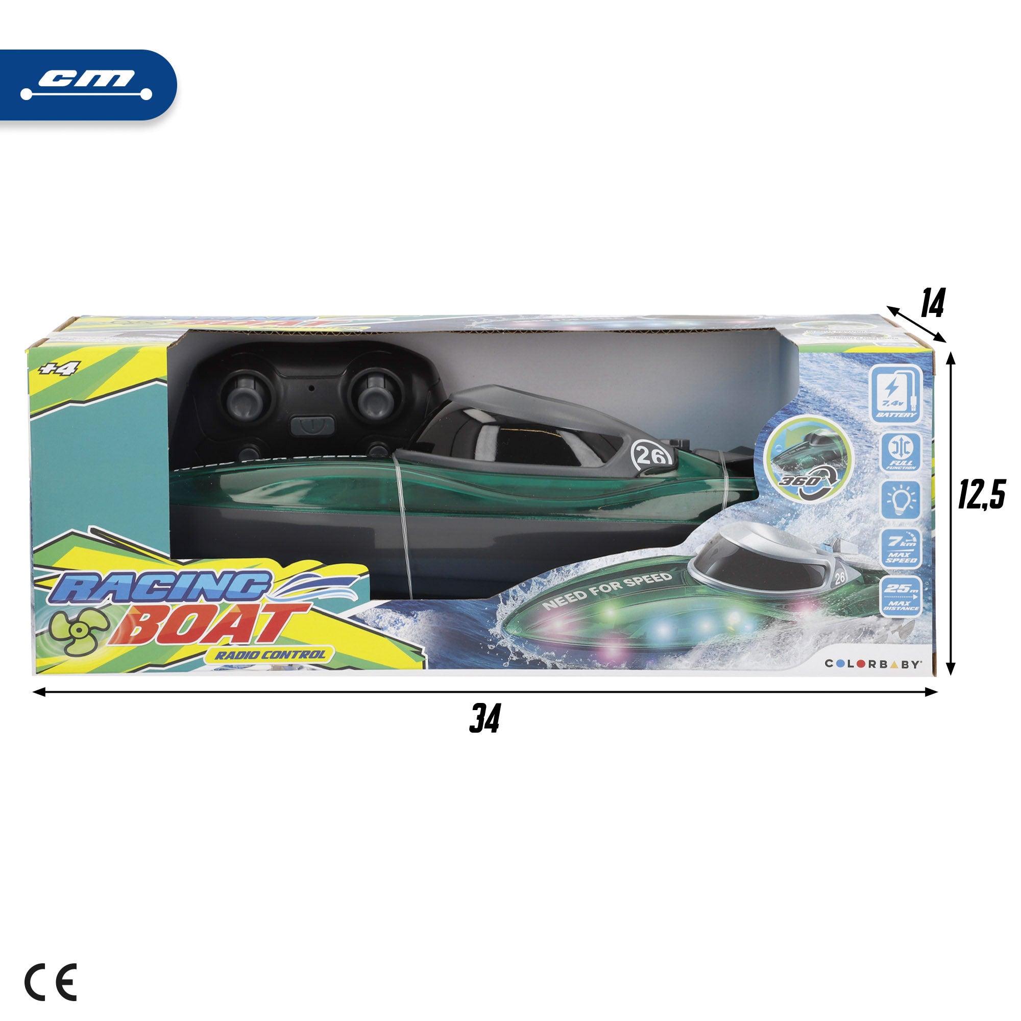 Lancha de juguete teledirigida giros 360º Speed & Go