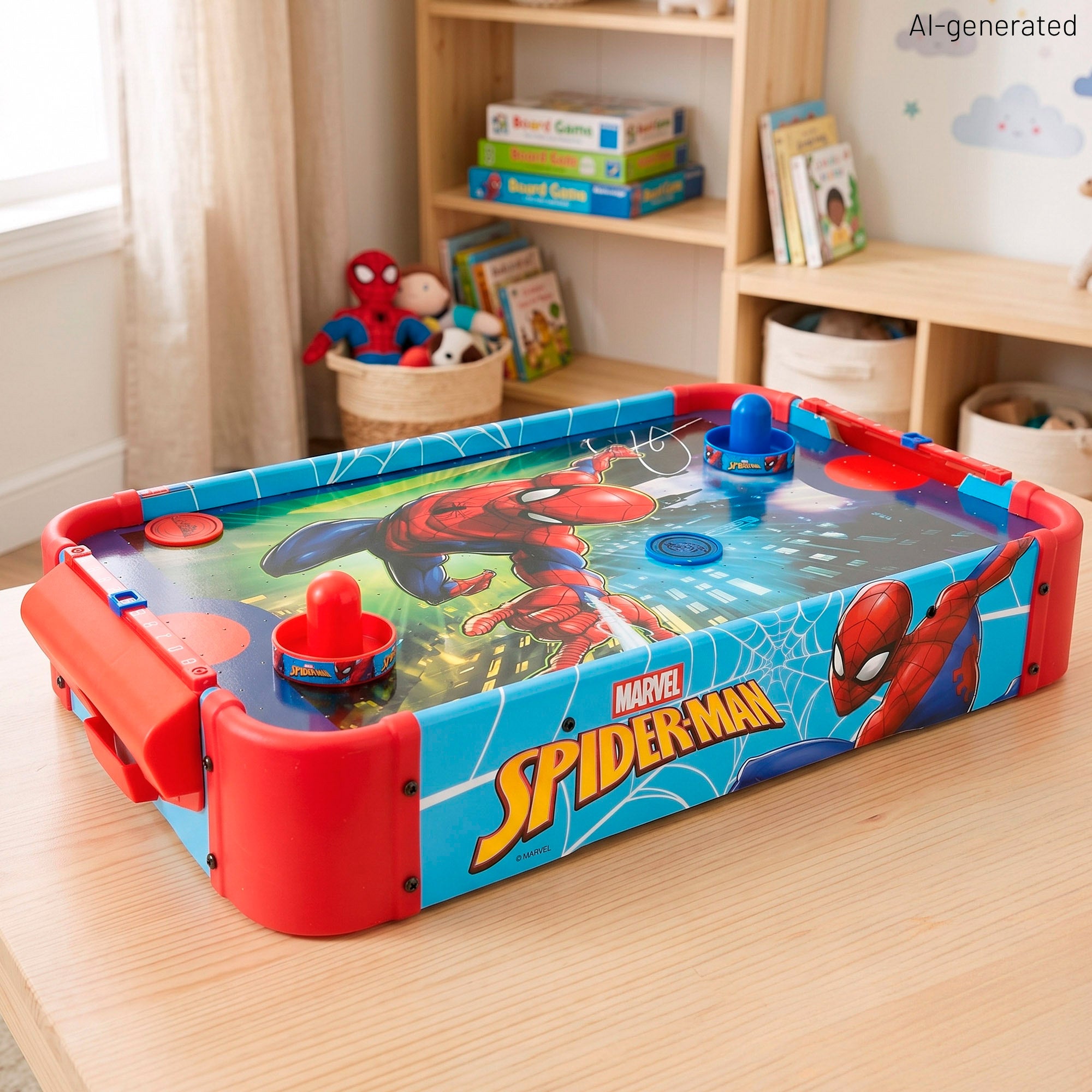 Spiderman Air Hockey de mesa + 4 anos