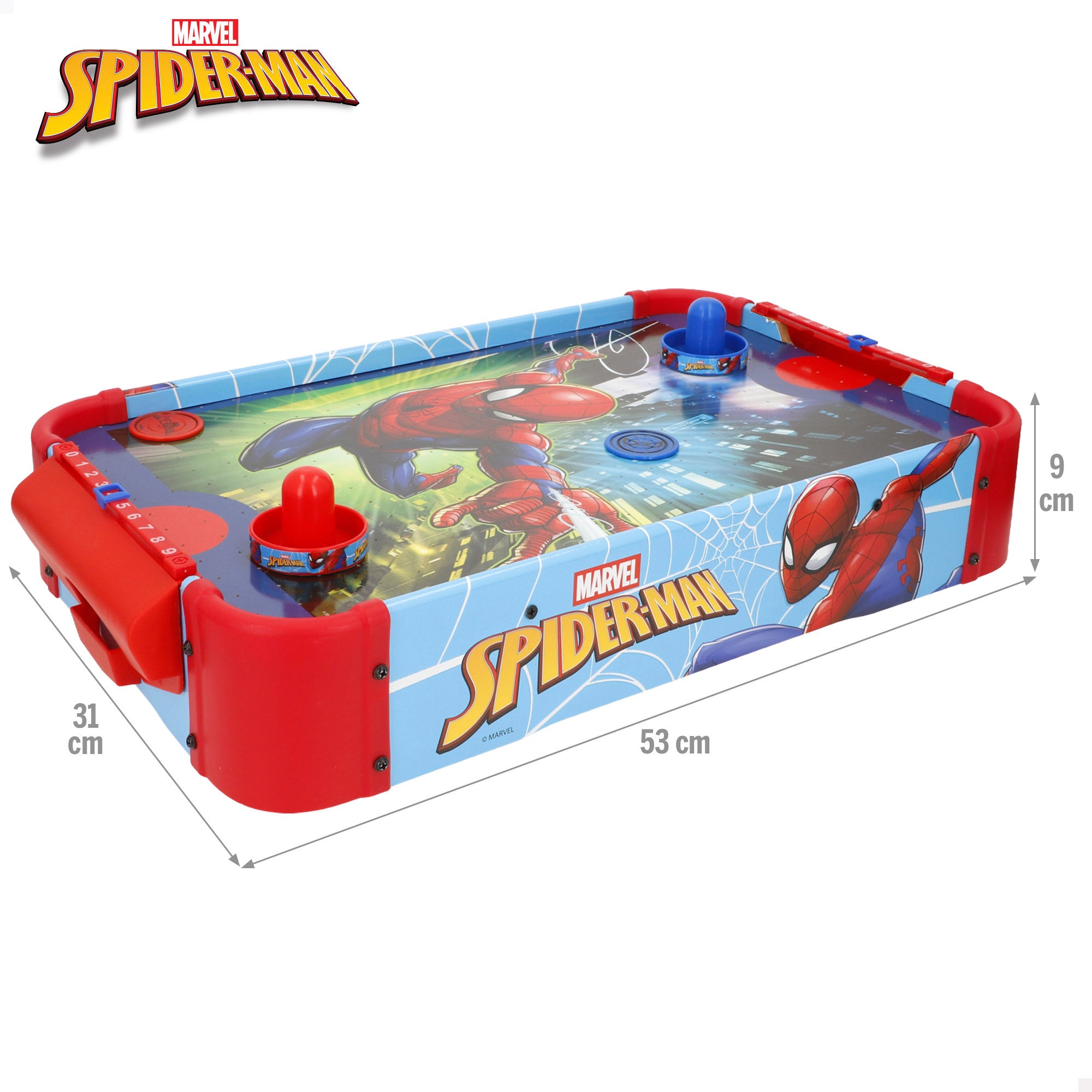 Spiderman Air Hockey de mesa + 4 anos