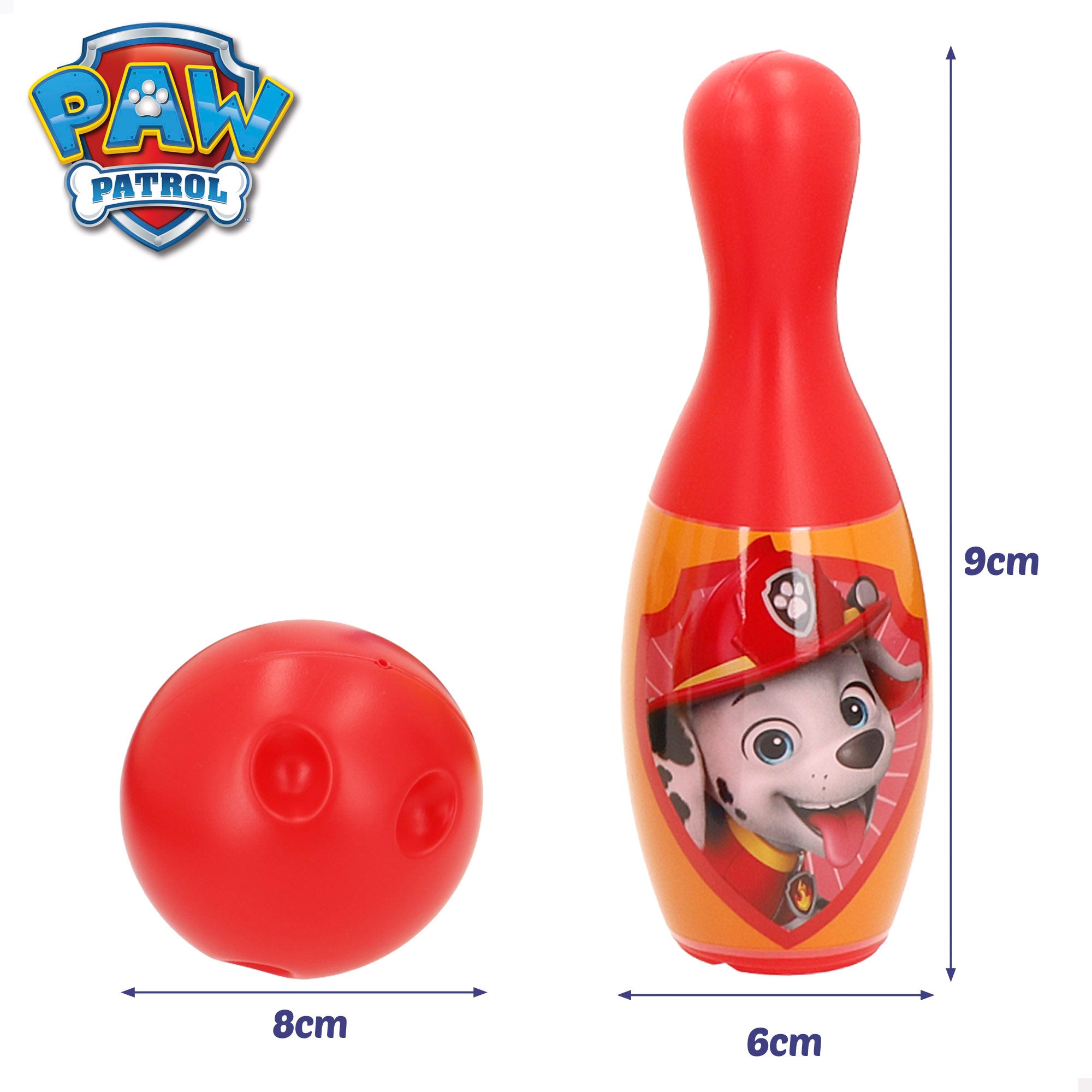 La Patrulla Canina Set de bolos infantil + 3 años