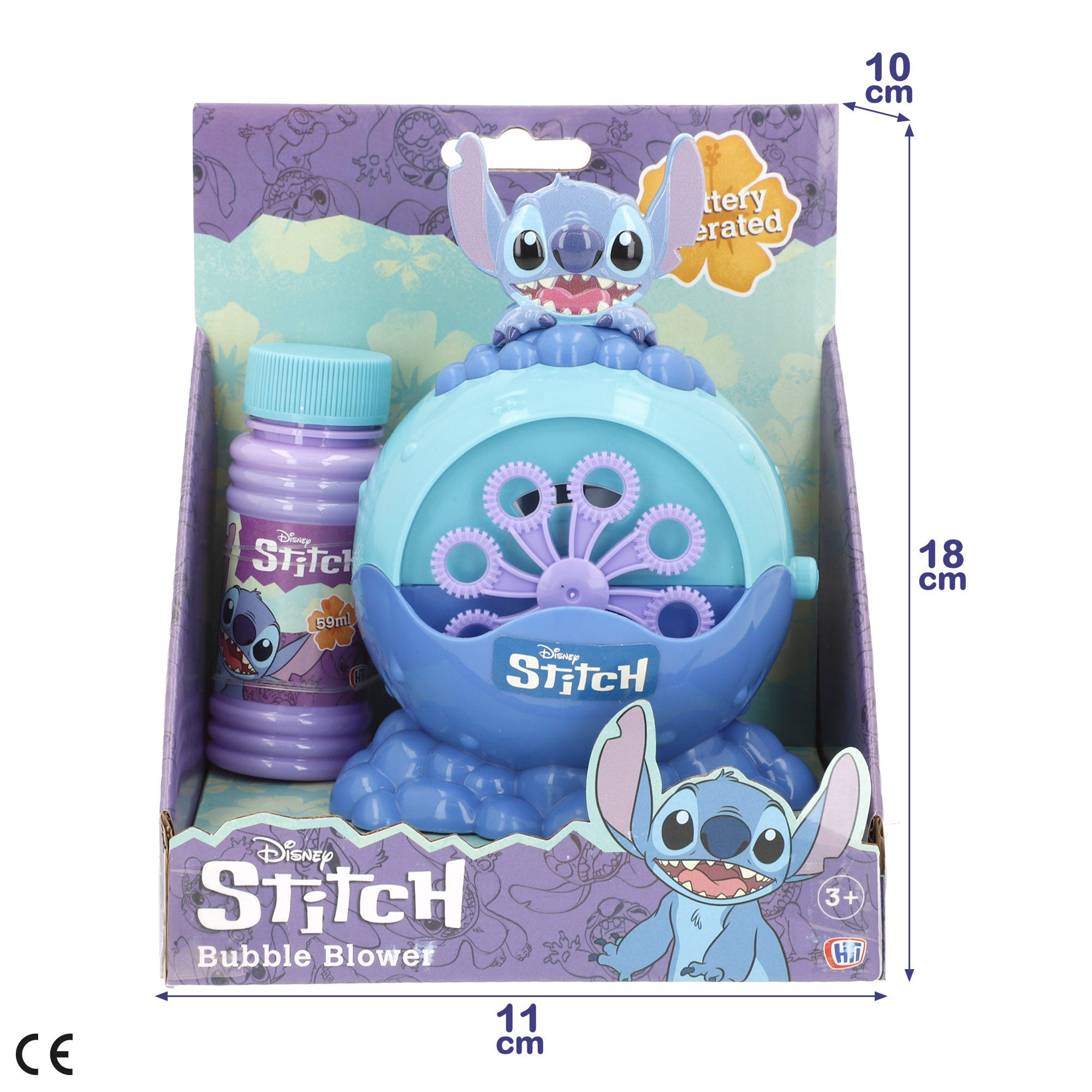 Stitch Máquina de pompas de jabón eléctrica 59 ml