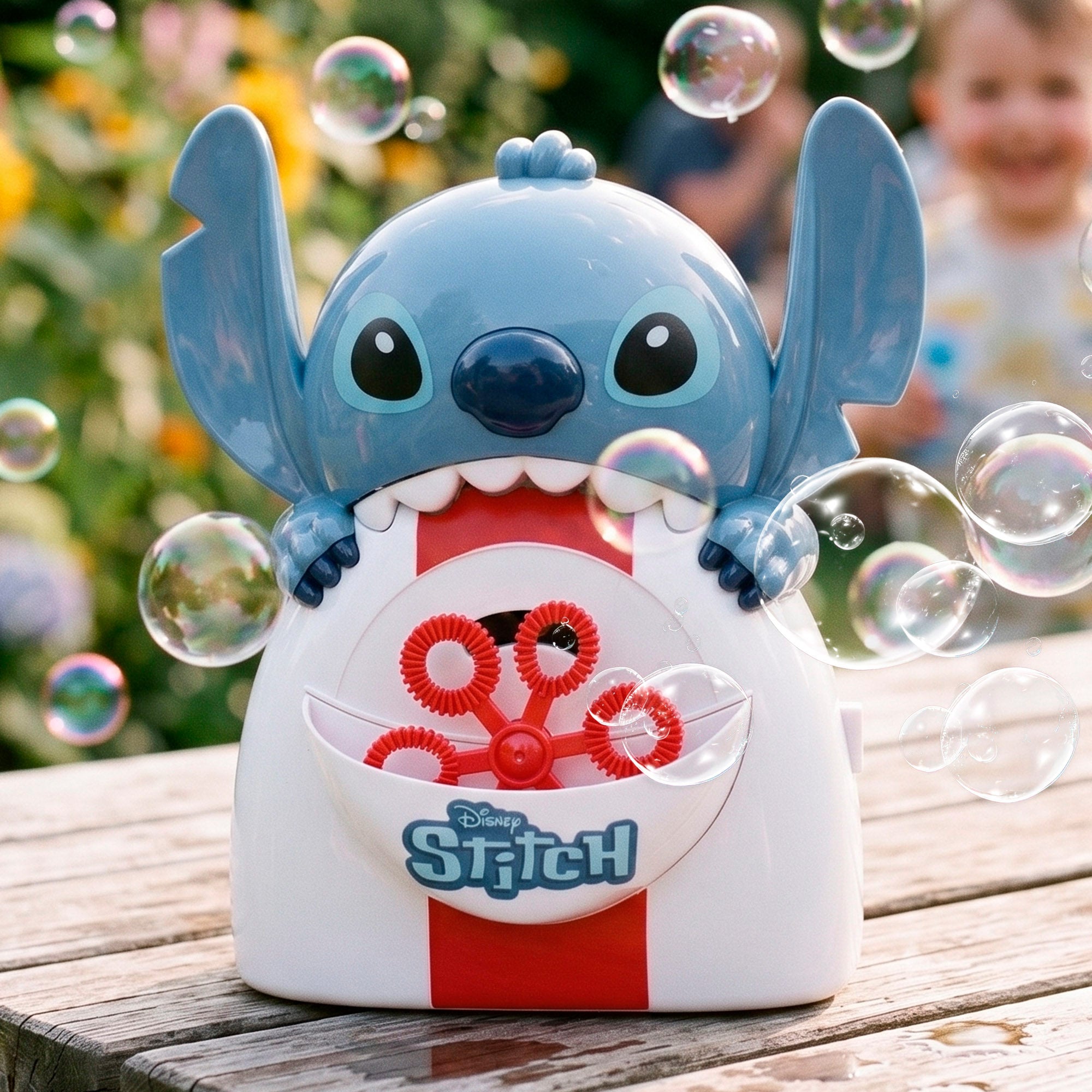 Stitch Máquina de pompas de jabón eléctrica 100 ml