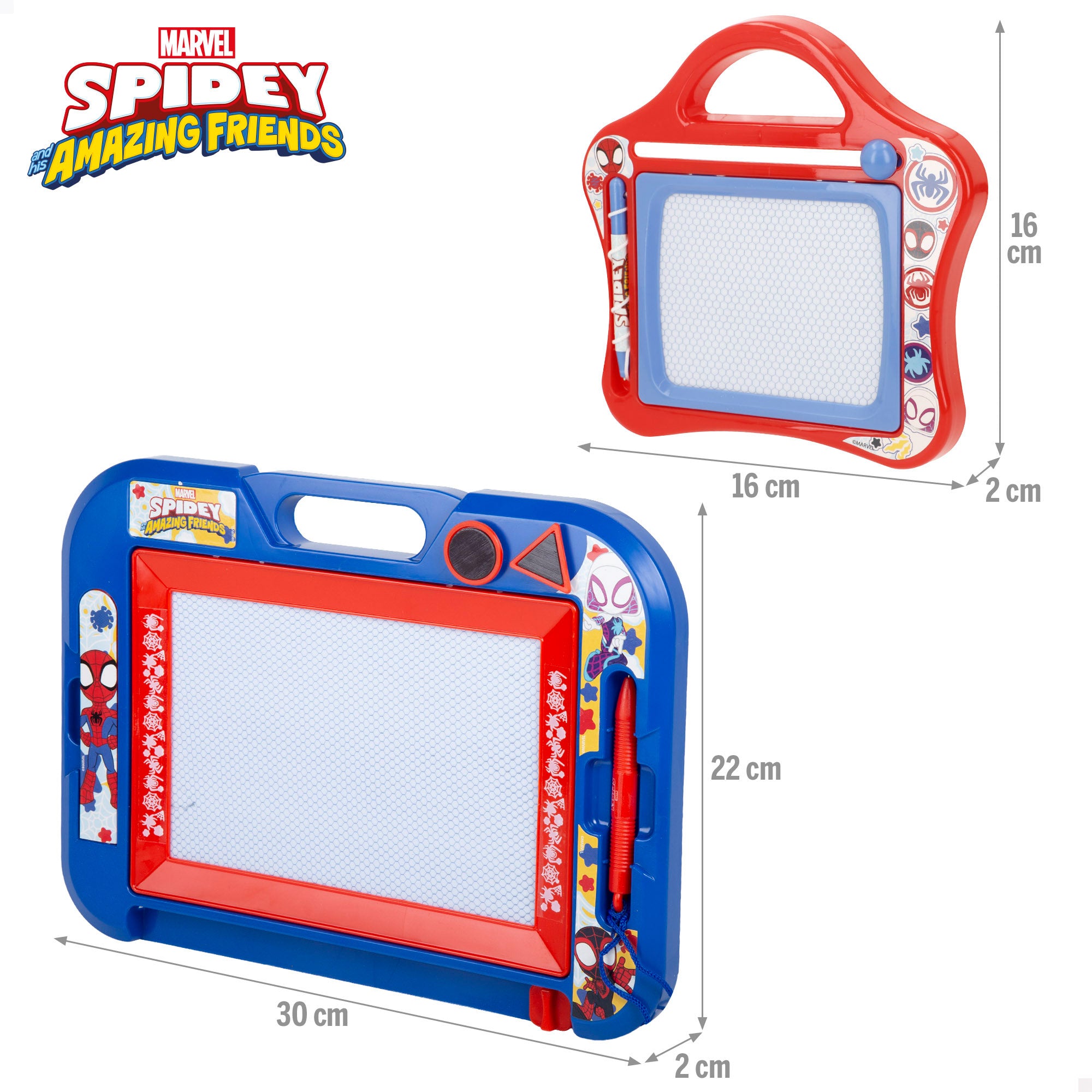 Spidey Set 2 pizarras magnéticas + 3 años