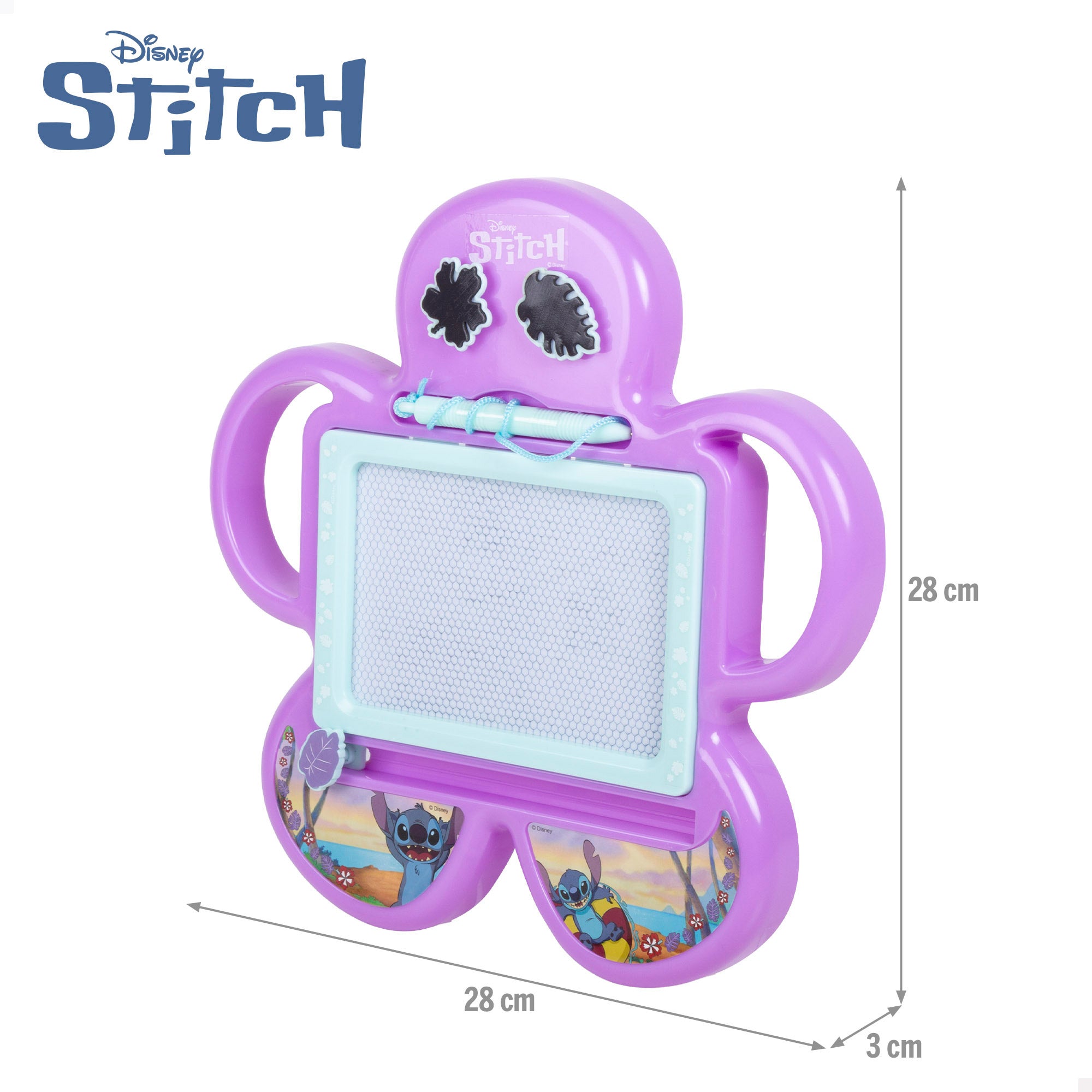 Stitch Pizarra magnética flor + 3 años