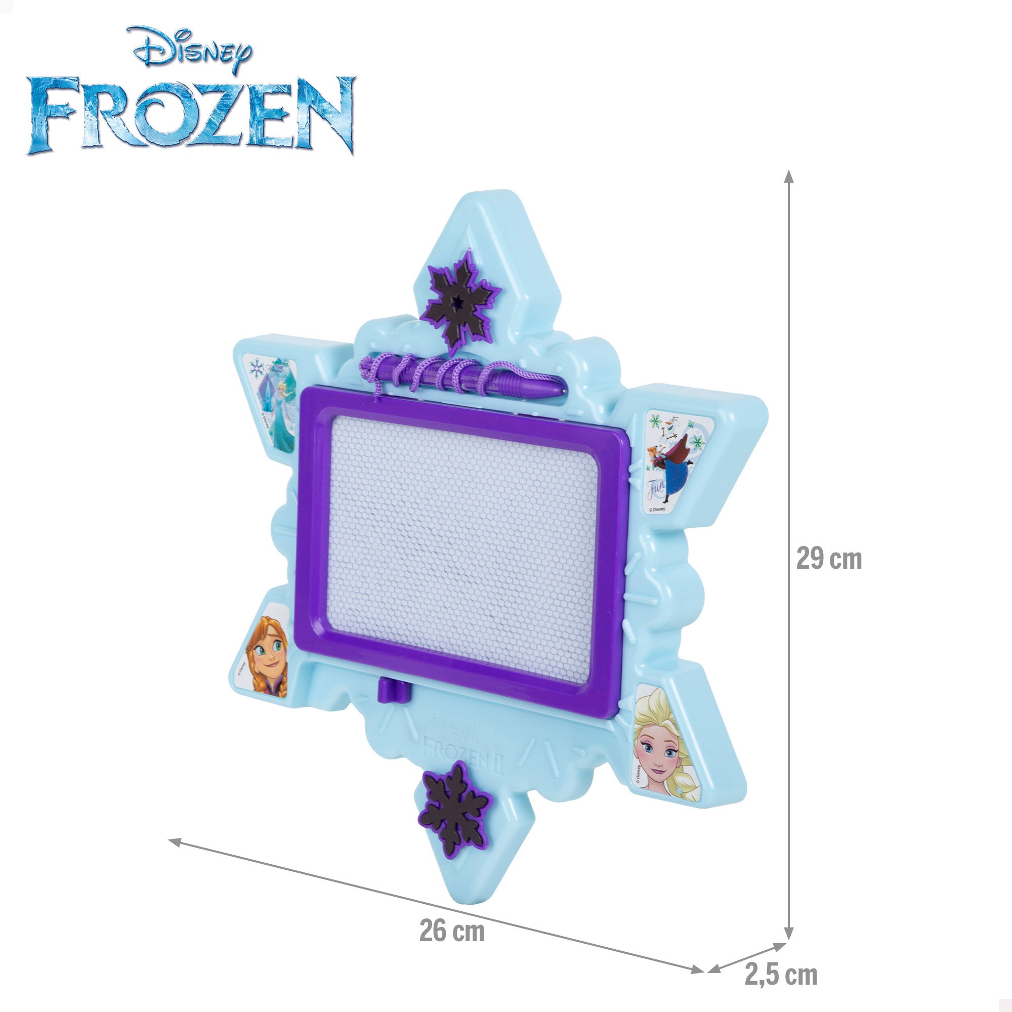 Frozen Pizarra magnética copo de nieve + 3 años