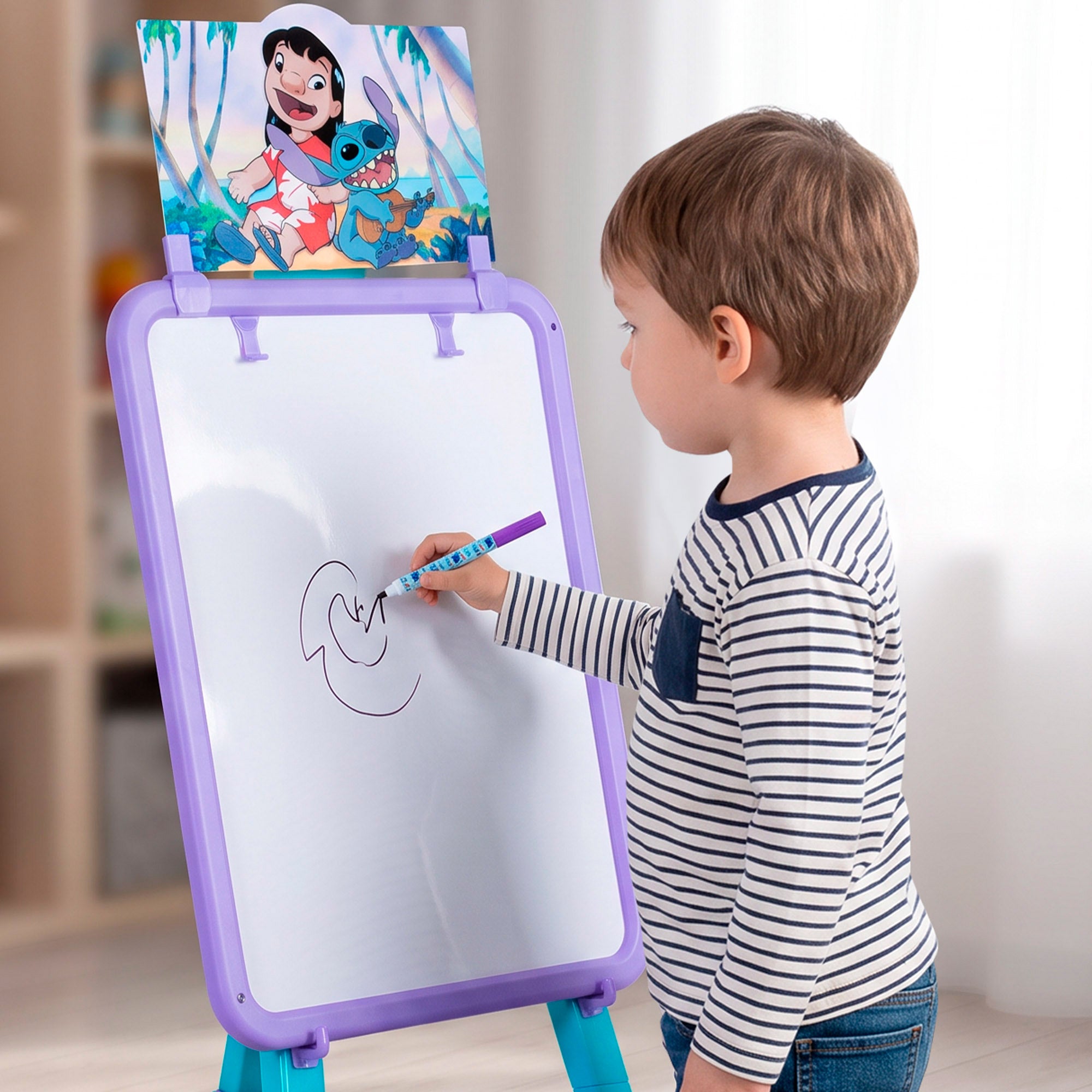 Stitch Pizarra 2 en 1 doble cara con caballete + 3 años
