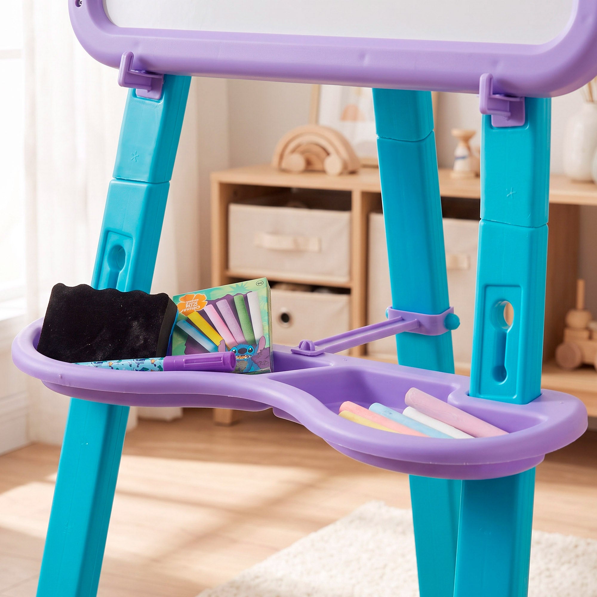 Stitch Pizarra 2 en 1 doble cara con caballete + 3 años