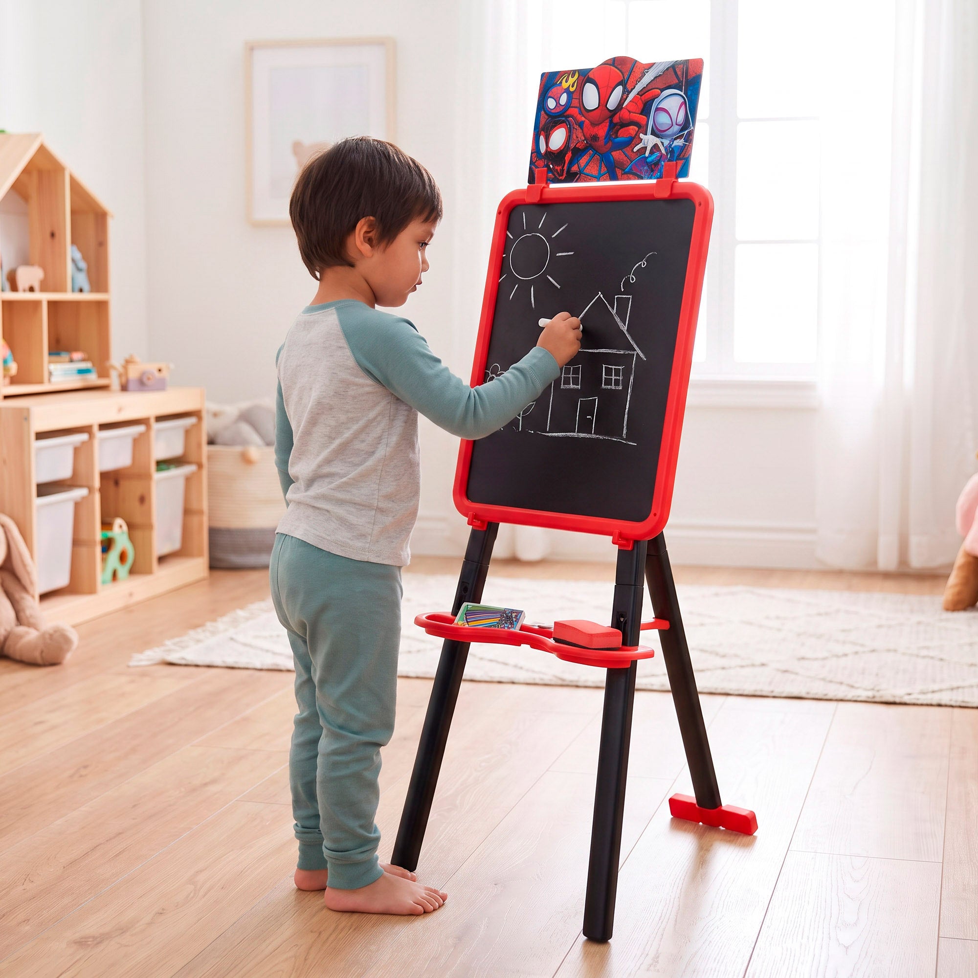 Spidey Pizarra 2 en 1 doble cara con caballete + 3 años