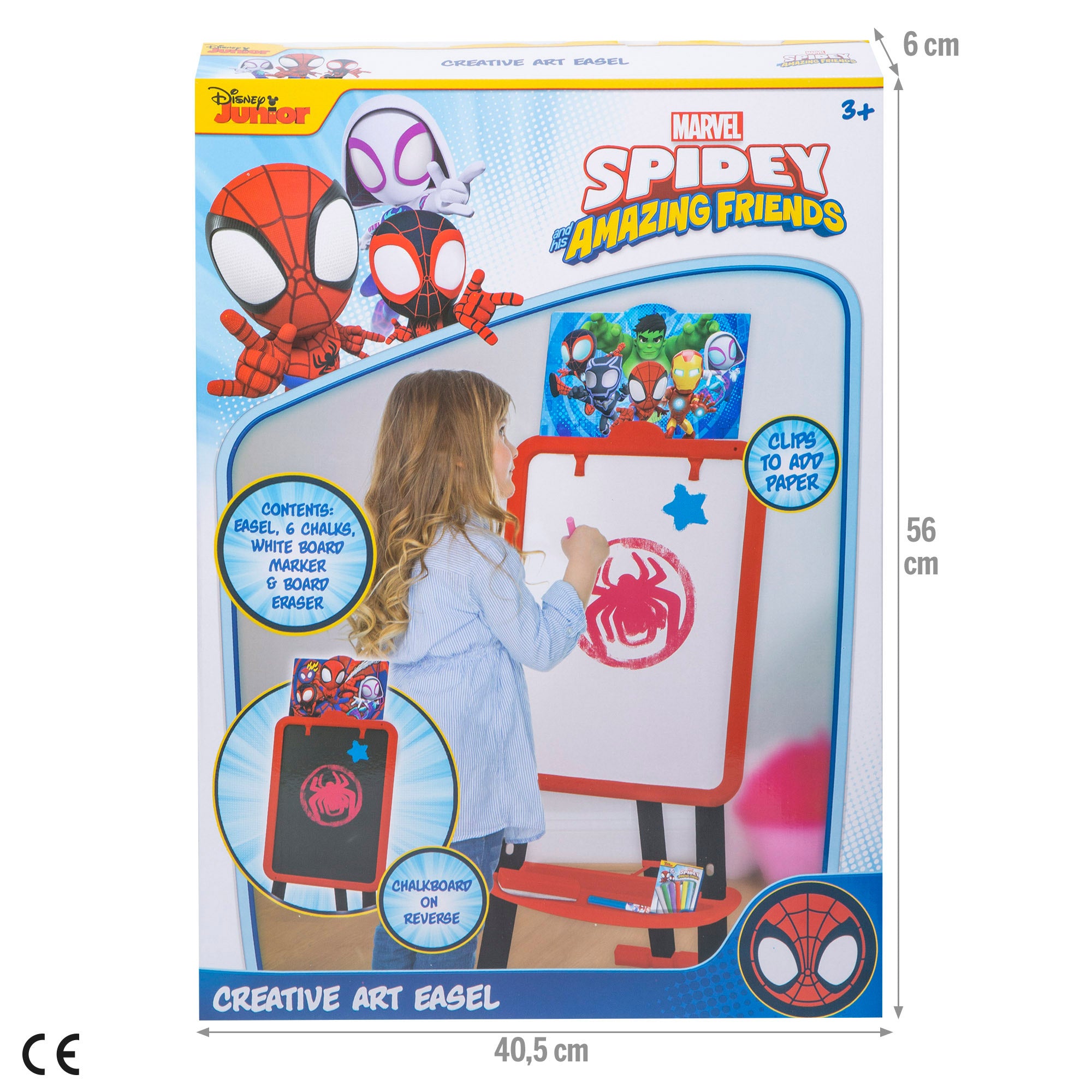 Spidey Pizarra 2 en 1 doble cara con caballete + 3 años
