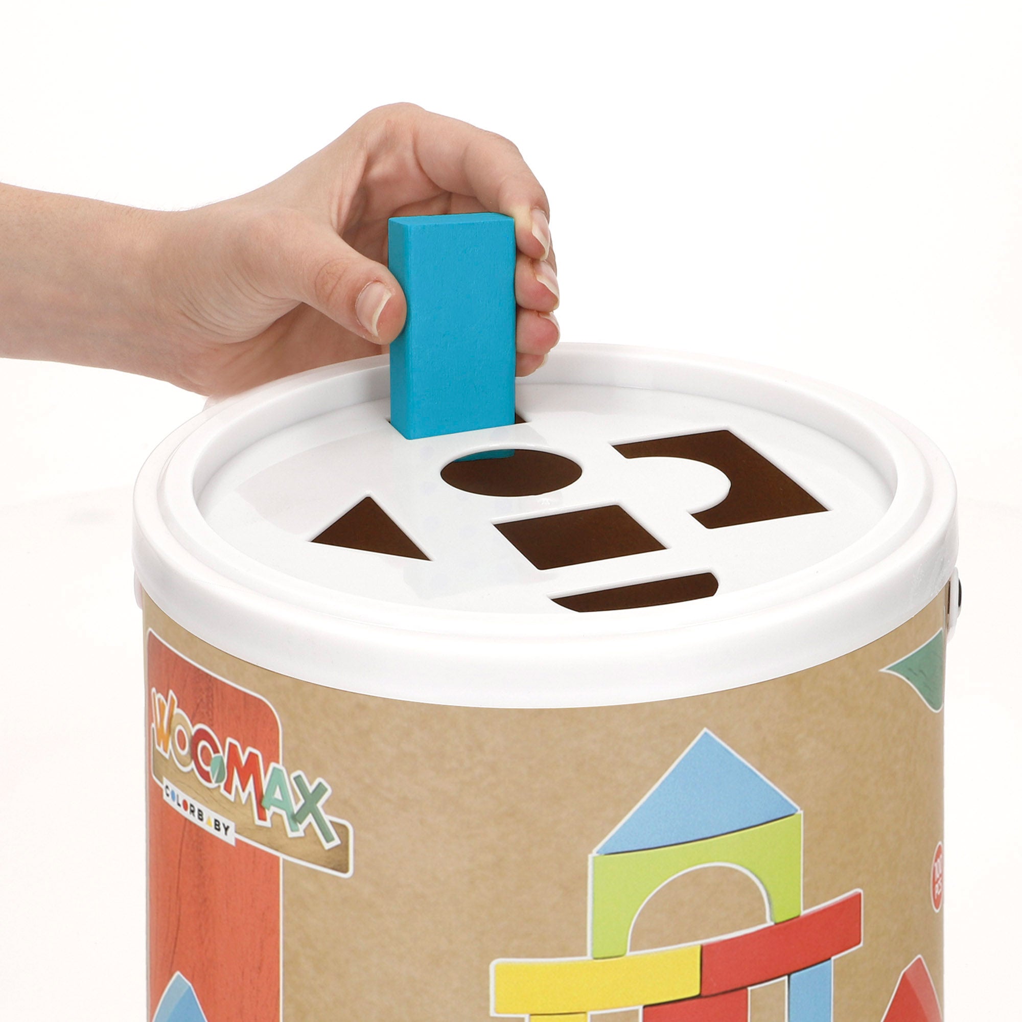 WOOMAX Cubo 100 bloque madera +18 meses