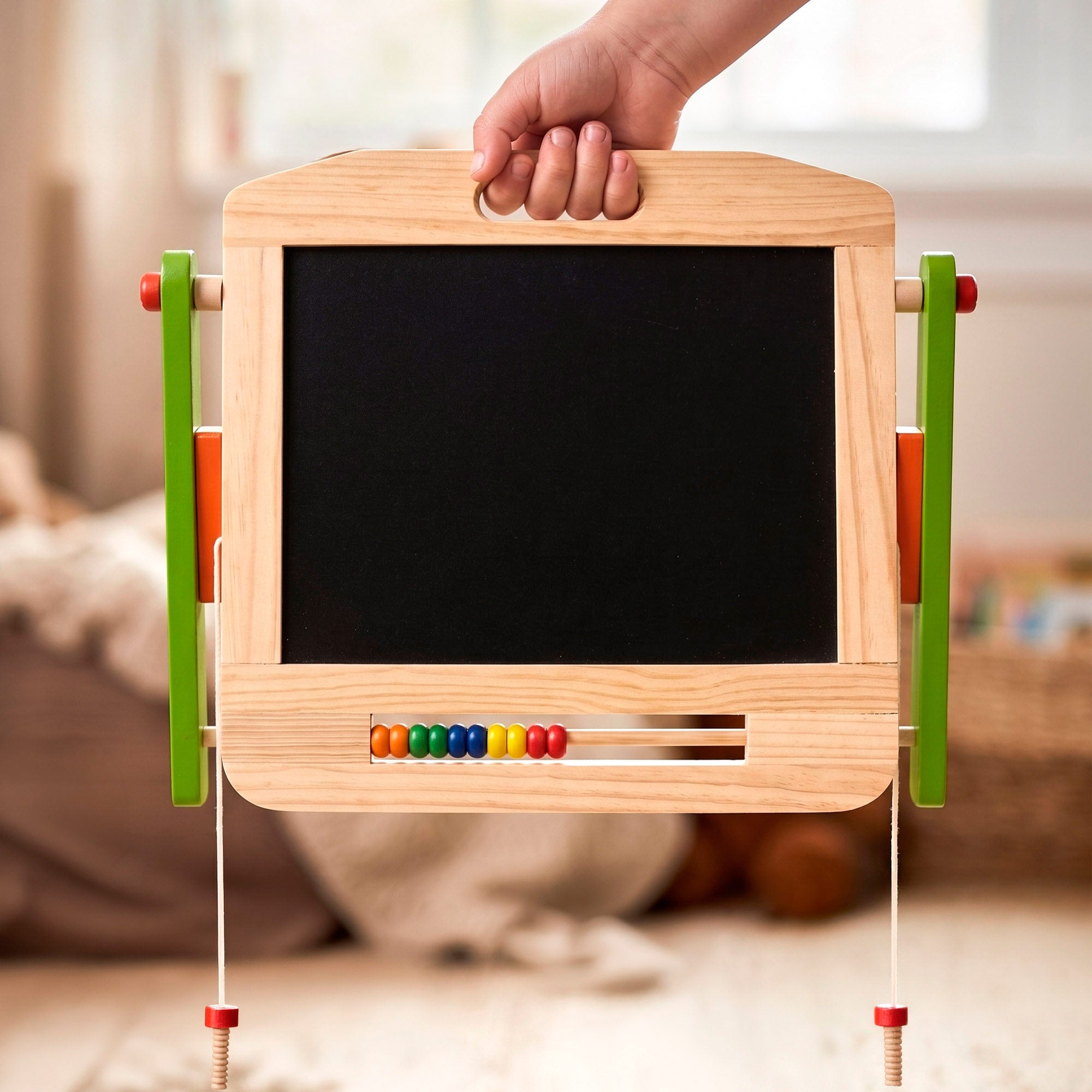 WOOMAX Pizarra 2 en 1 con accesorios + 3 años