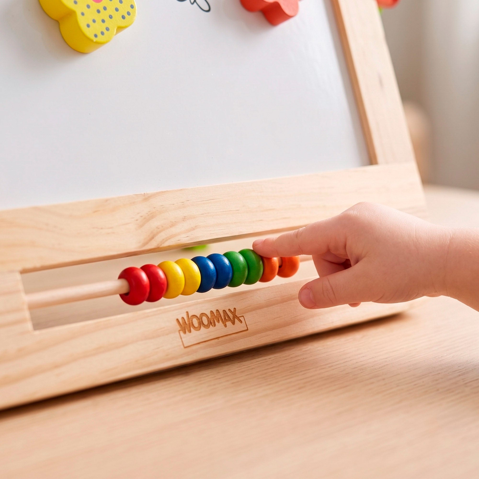 WOOMAX Pizarra 2 en 1 con accesorios + 3 años