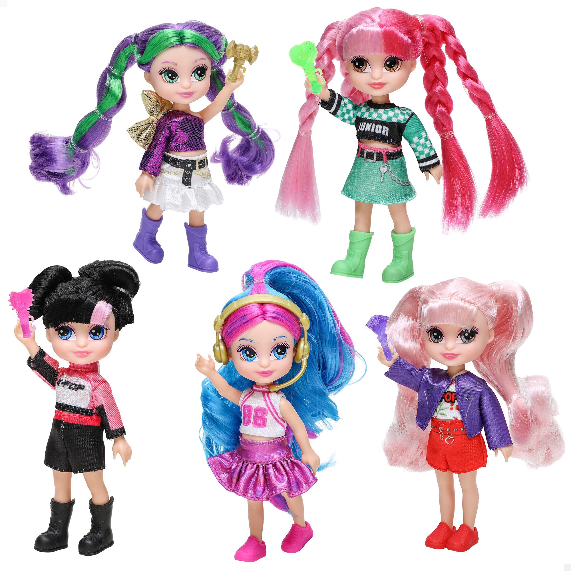 Set 5 muñecas pequeñas 12 cm K-Pop Idol Junior