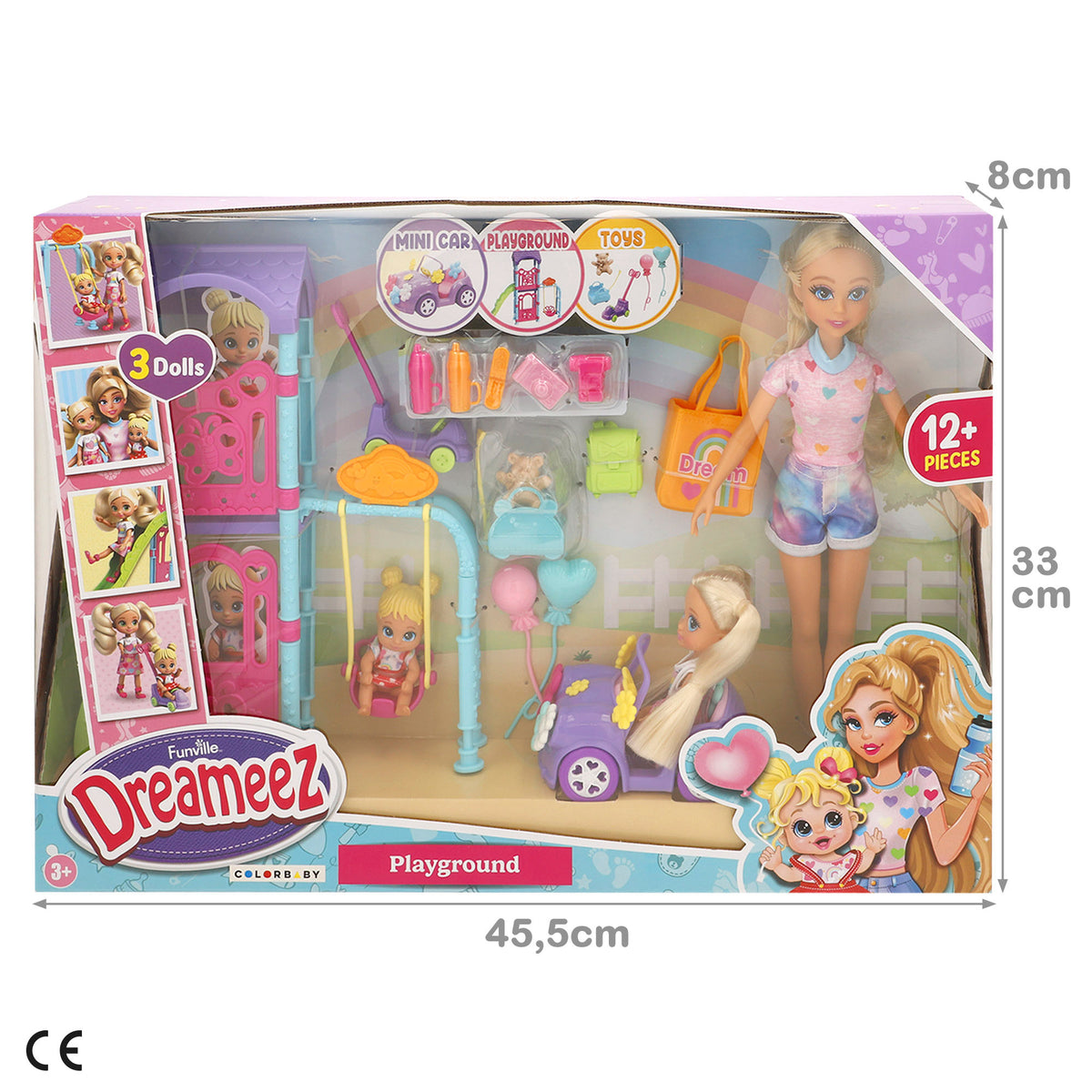 Conjunto boneca parque infantil + 3 anos Dreameez