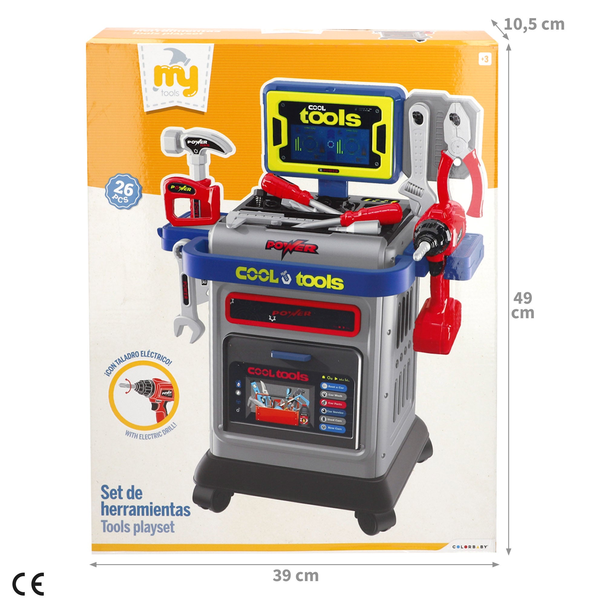 Carro herramientas con accesorios +3 años My Tools