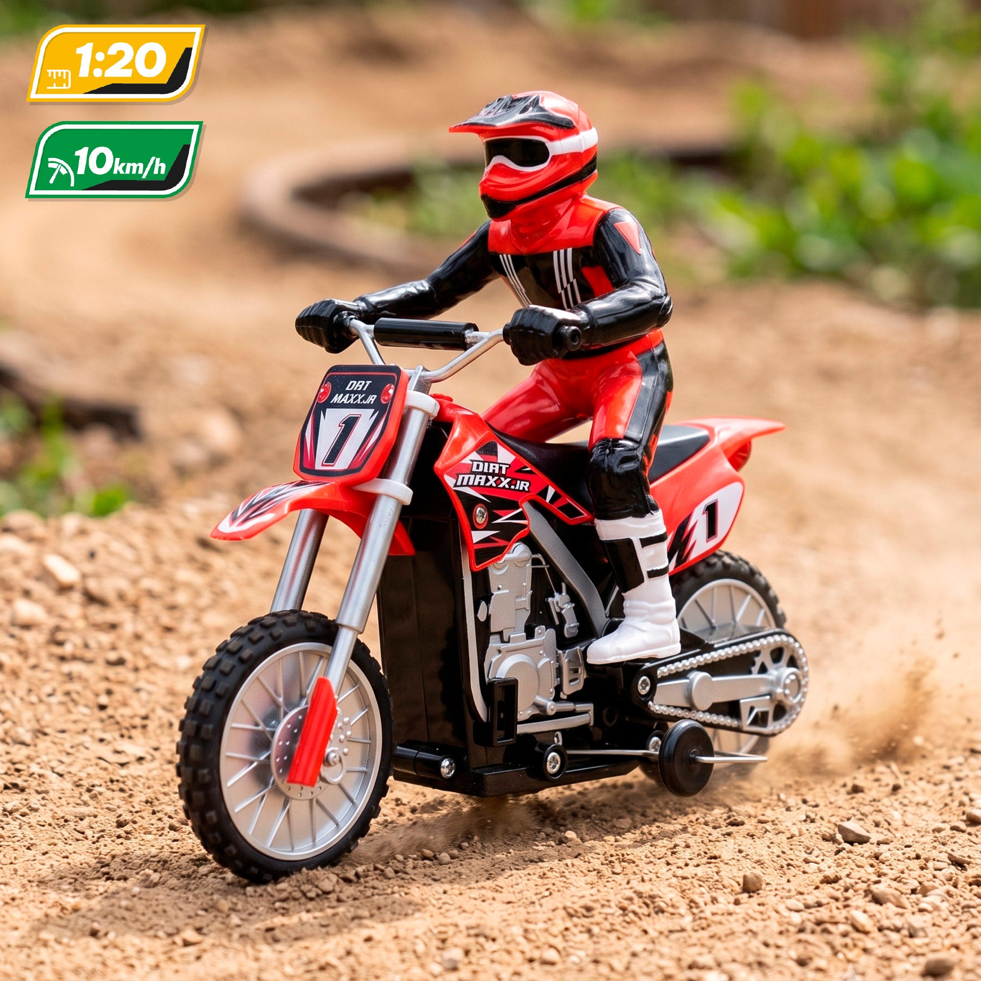 Moto radiocontrol 1:20 con piloto Speed&Go
