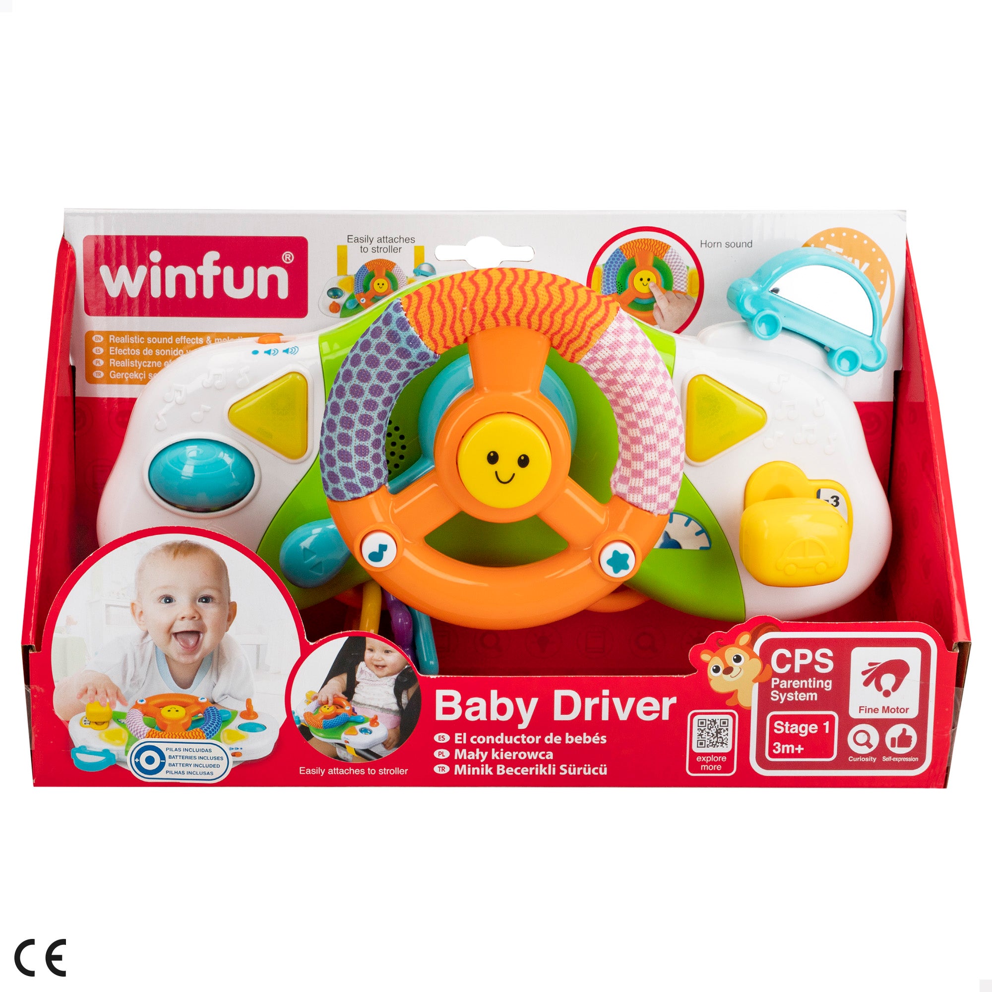 Volante interactivo para carrito de bebé Winfun