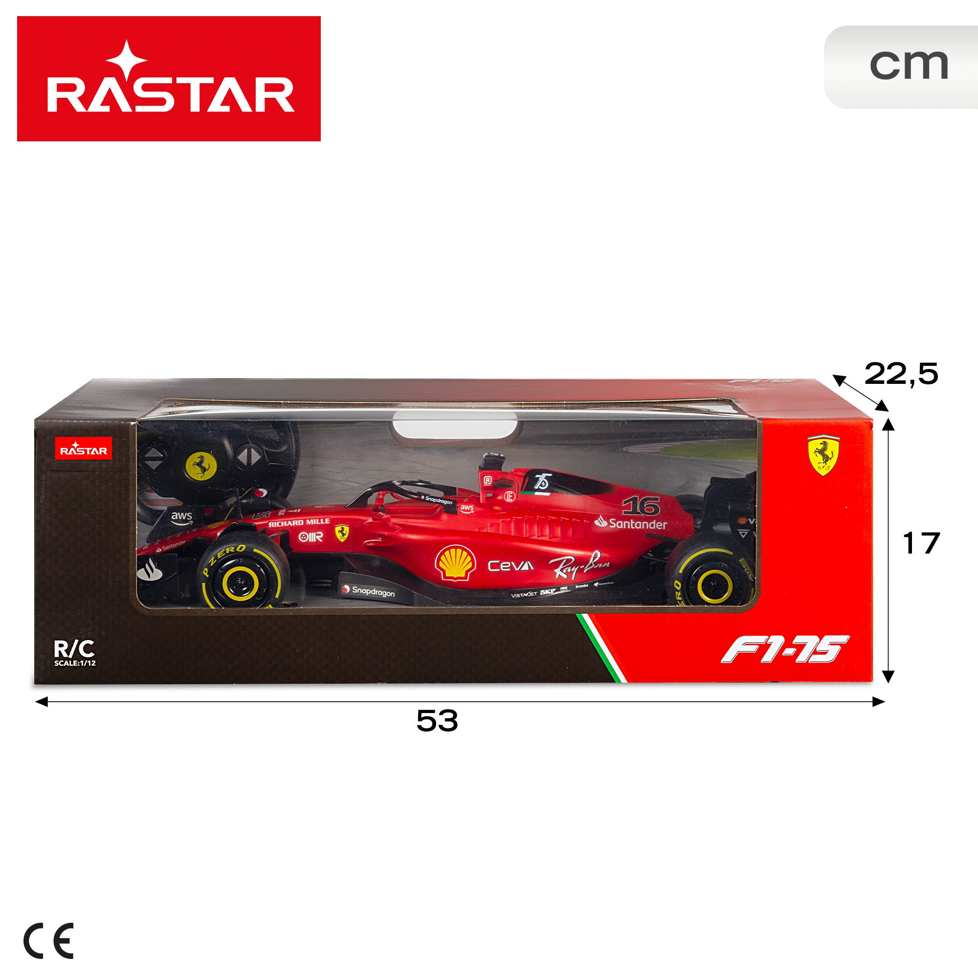 RASTAR Coche teledirigido 2022 Ferrari F1-75 1:12