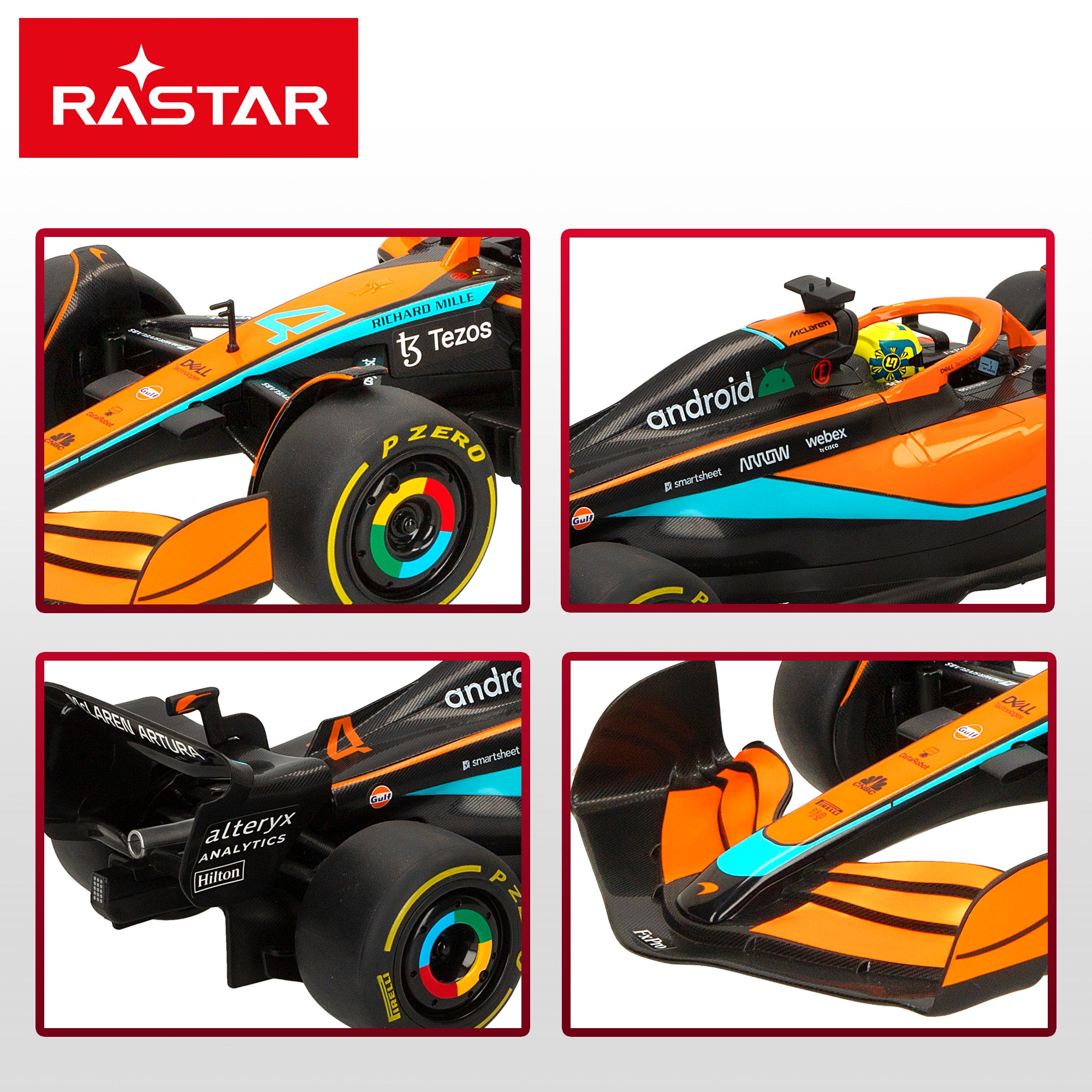 RASTAR Coche teledirigido F1 2022 McLaren MCL36 1:12