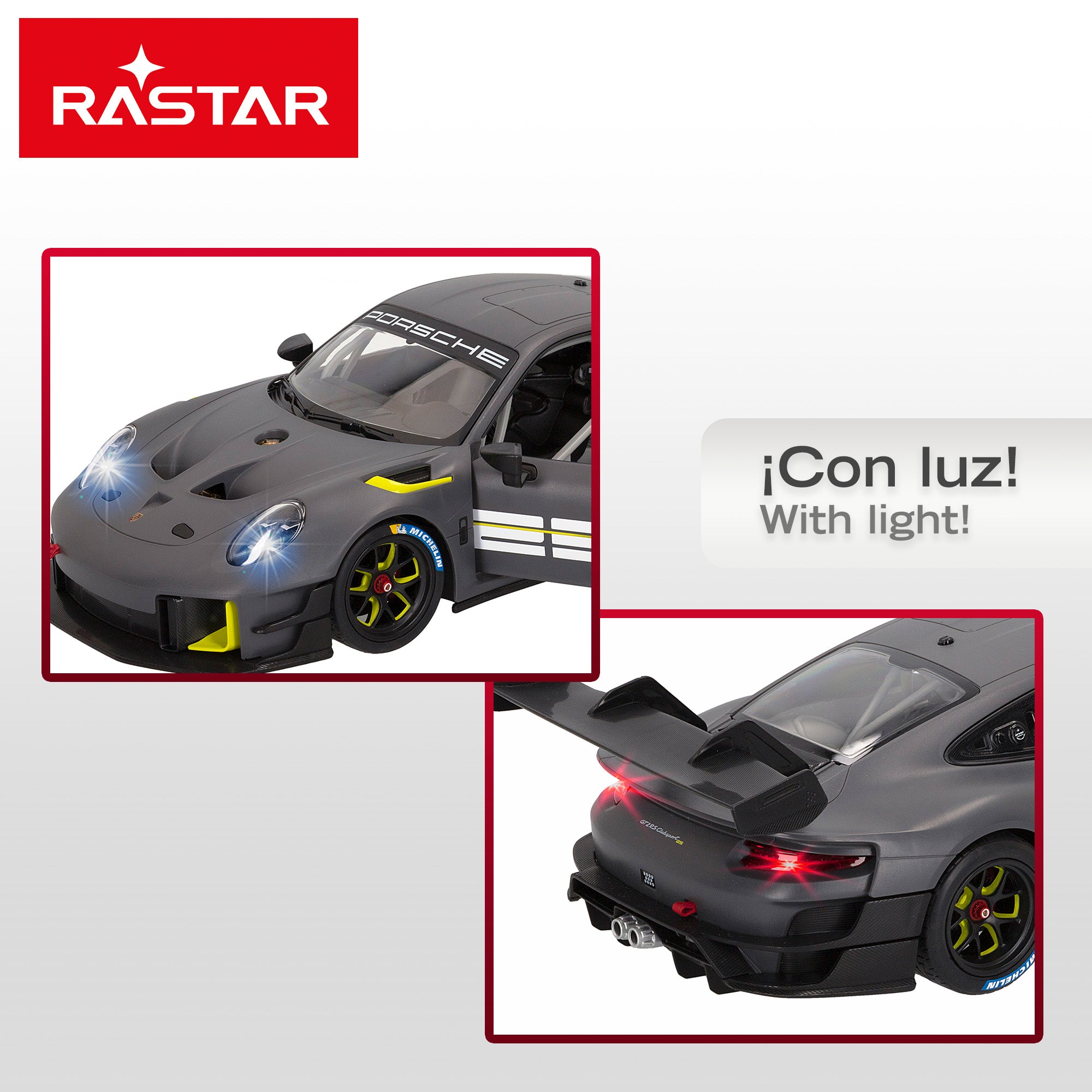 RASTAR Carro Telecomandado Porsche 911 GT2 RS Clubsport 25 1:14 com Luzes