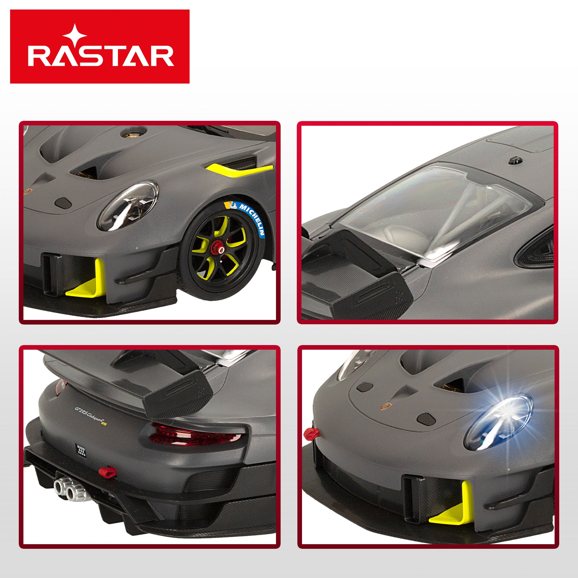 RASTAR Carro Telecomandado Porsche 911 GT2 RS Clubsport 25 1:14 com Luzes