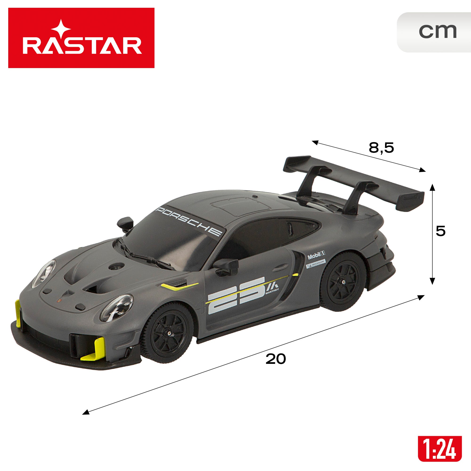 RASTAR Carro Telecomandado Porsche 911 GT2 RS Clubsport 25 1:24