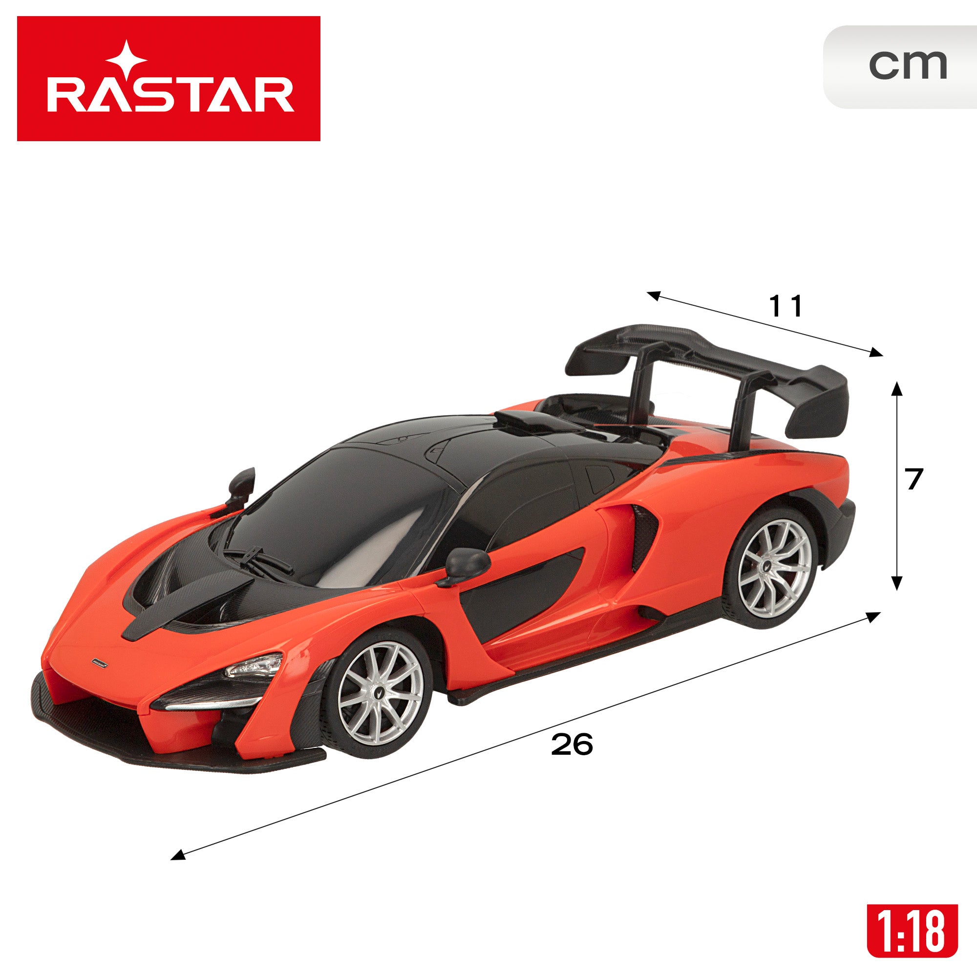 RASTAR McLaren Senna 1:18 Carro Telecomandado