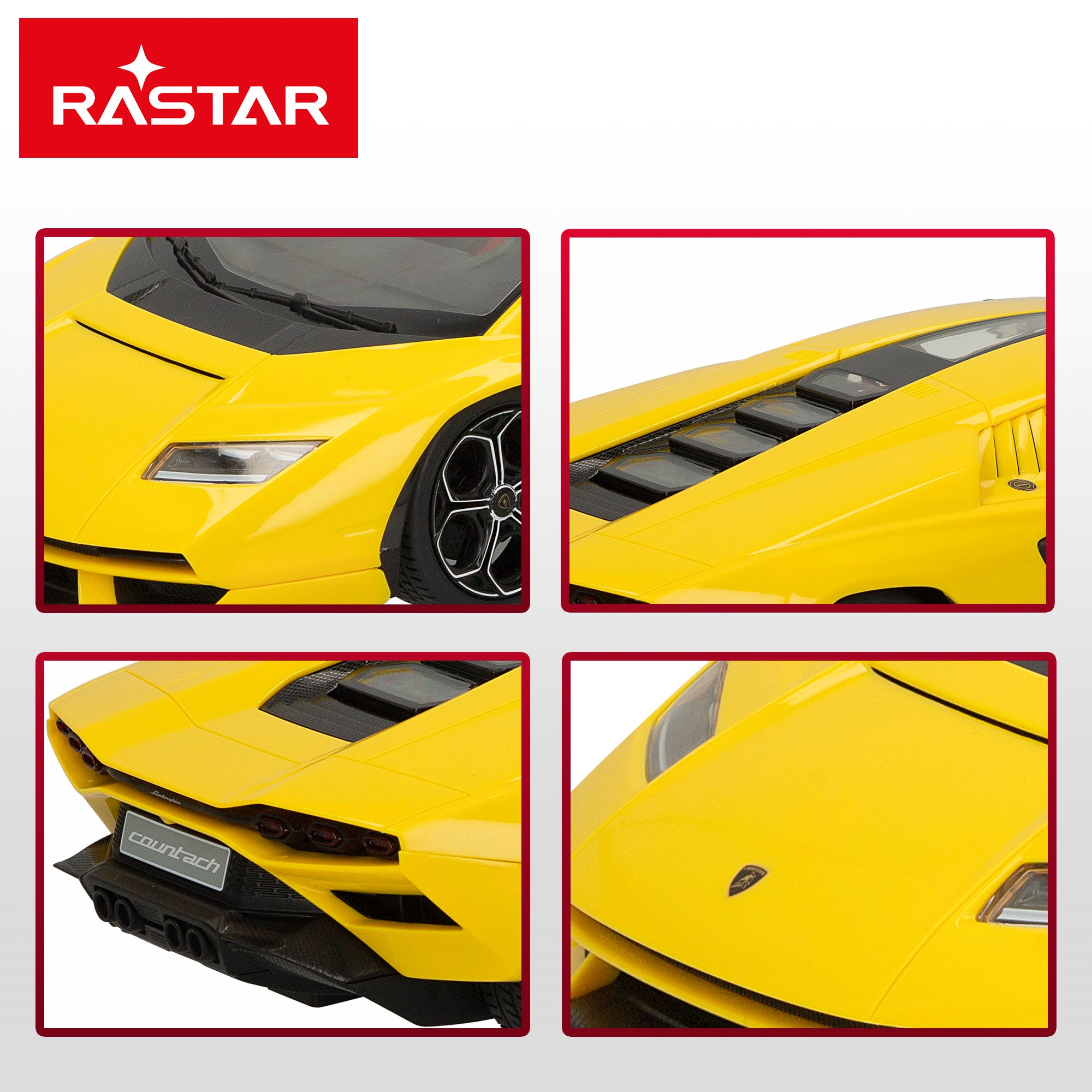 RASTAR Coche teledirigido Lamborghini Countach LPI 800-4 1:16 con luz