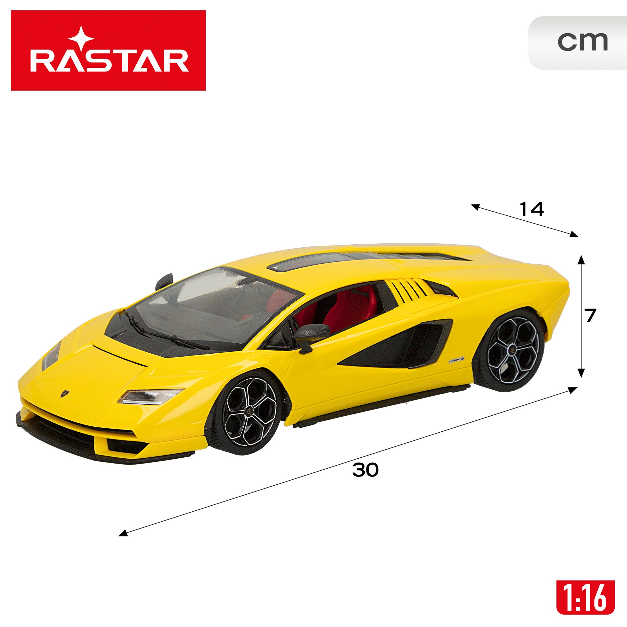 RASTAR Coche teledirigido Lamborghini Countach LPI 800-4 1:16 con luz