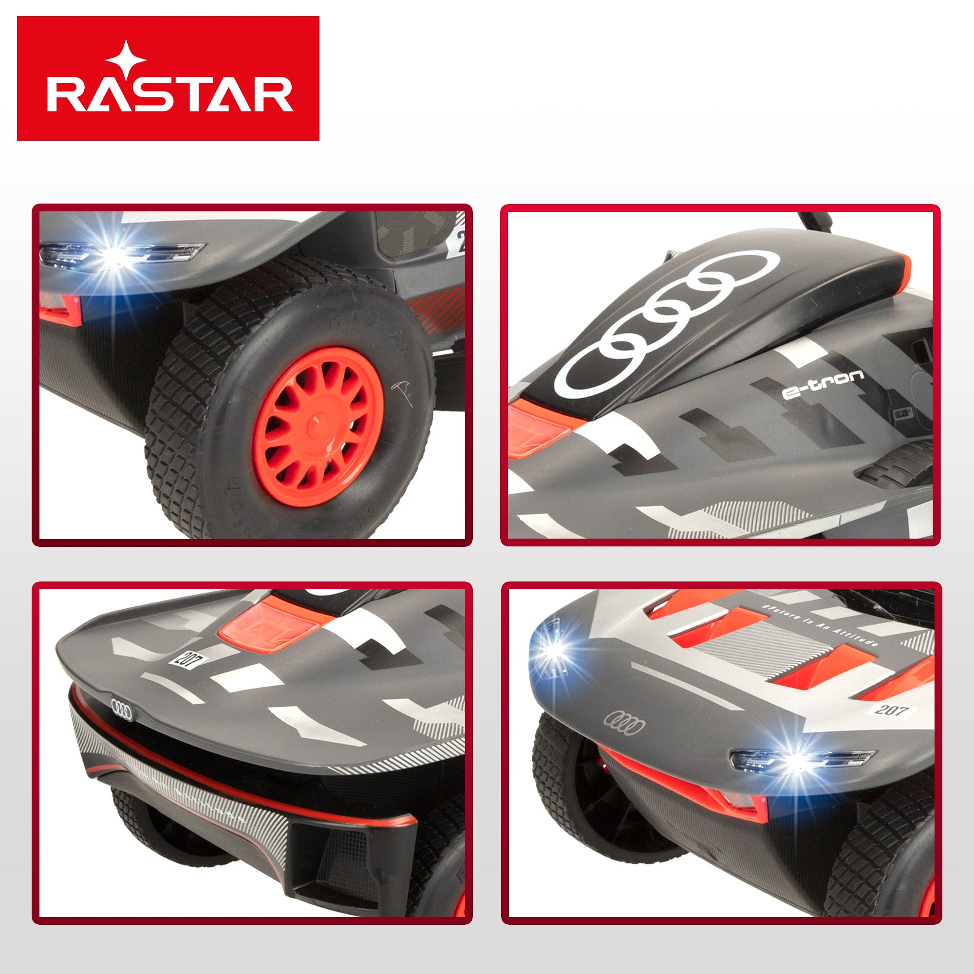 RASTAR Coche teledirigido oficial ganador Dakar '24 Audi RS Q e-tron E2 Sainz 1:14