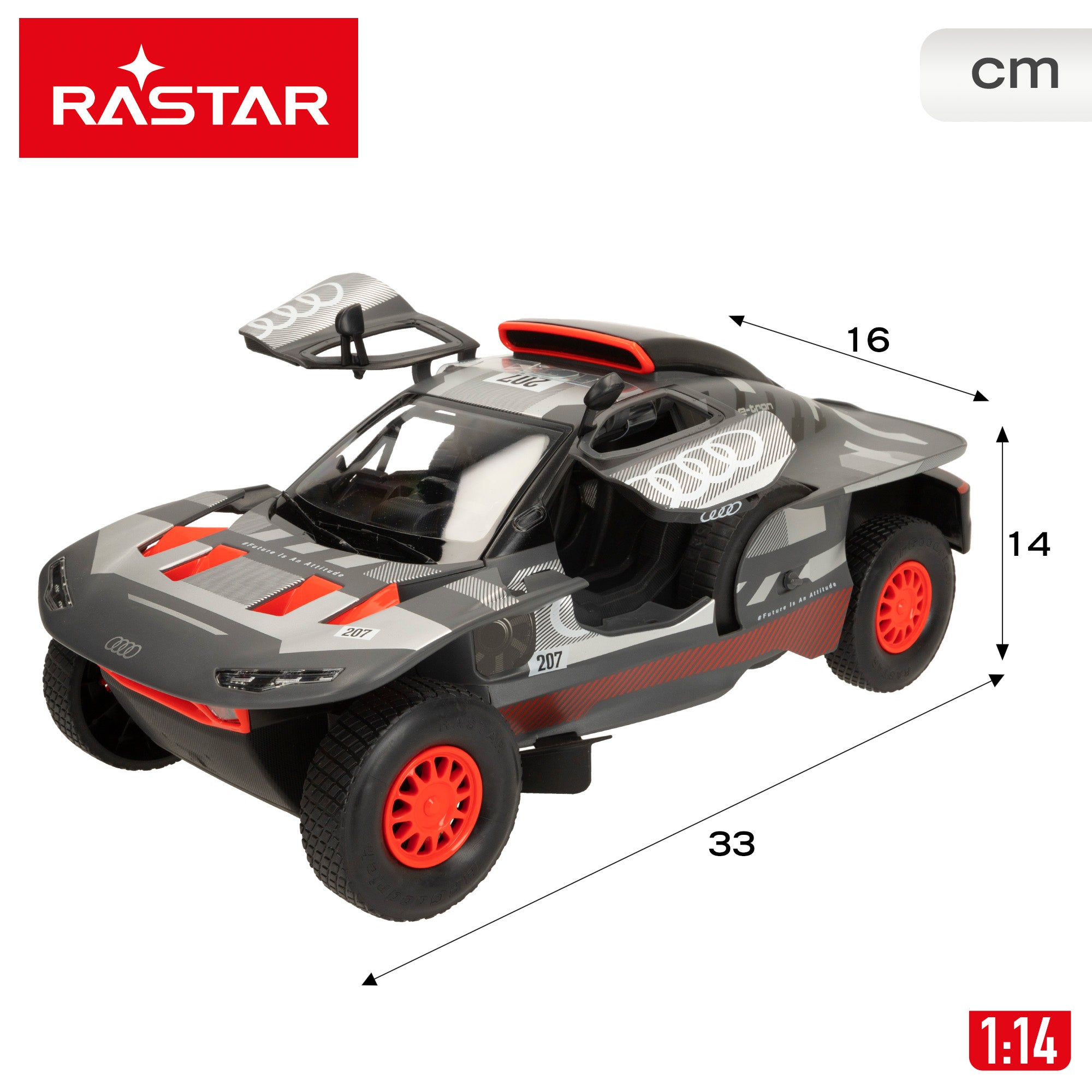 RASTAR Coche teledirigido oficial ganador Dakar '24 Audi RS Q e-tron E2 Sainz 1:14