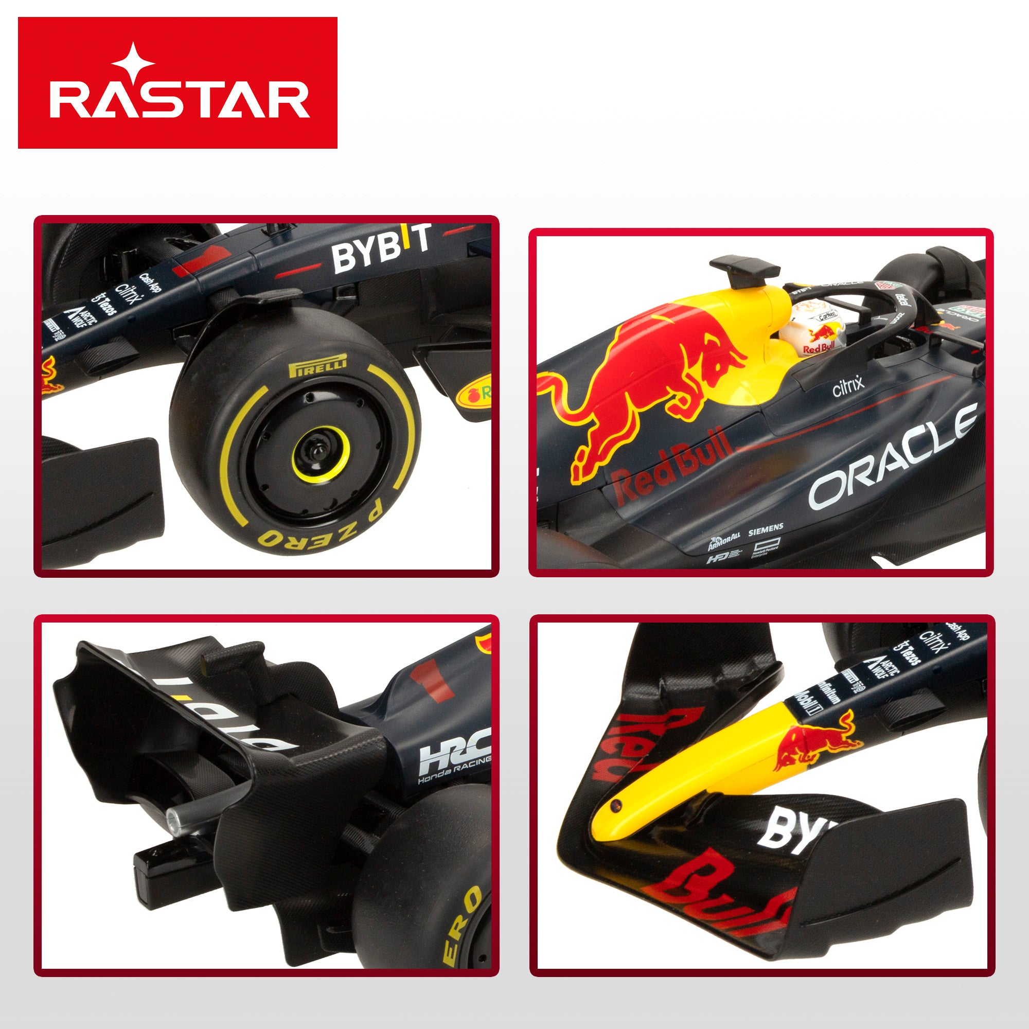 RASTAR Coche teledirigido oficial F1 2022 Oracle Red Bull Racing RB18 1:12
