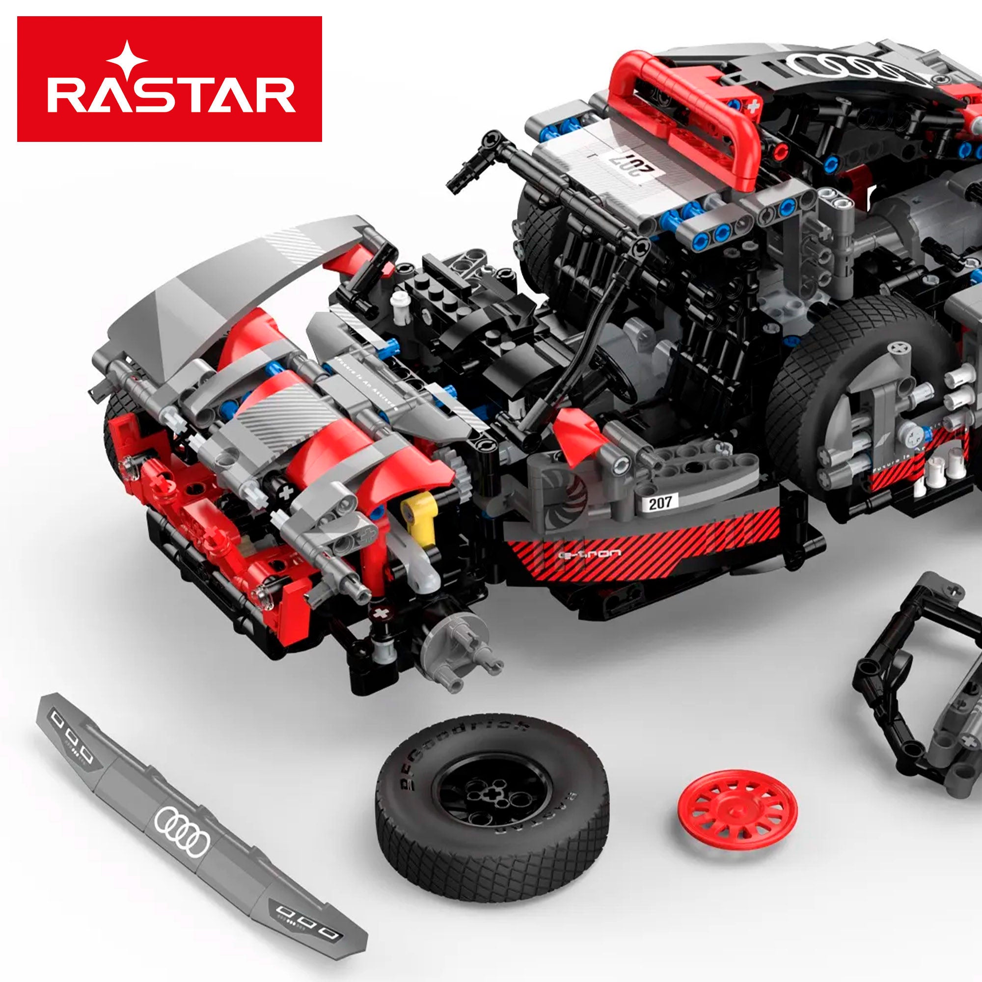 RASTAR Maqueta coche para montar Dakar '24 Audi RS Q e-tron (Sainz) 1:14