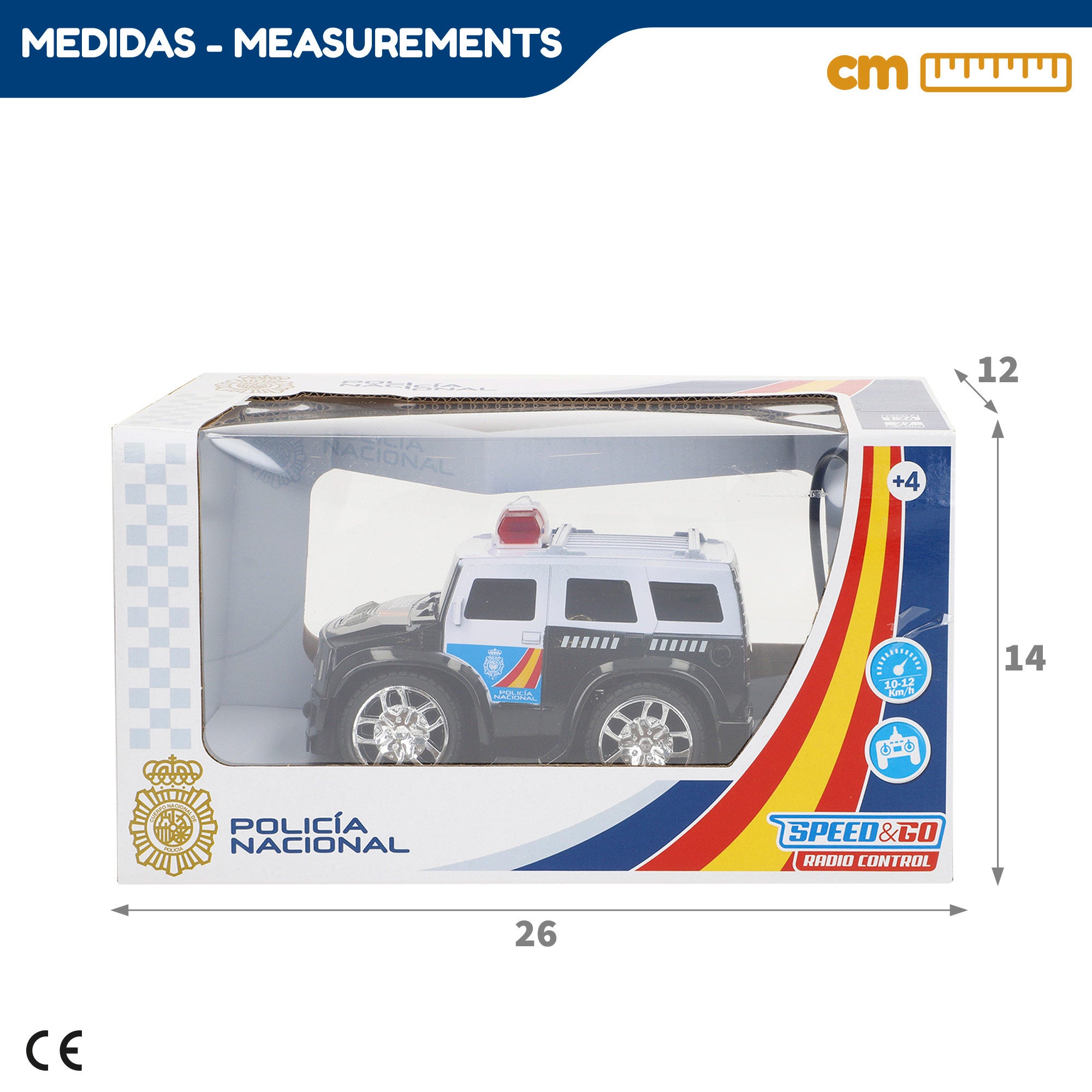 Coche teledirigido policía nacional SWAT 1:24 Speed & Go