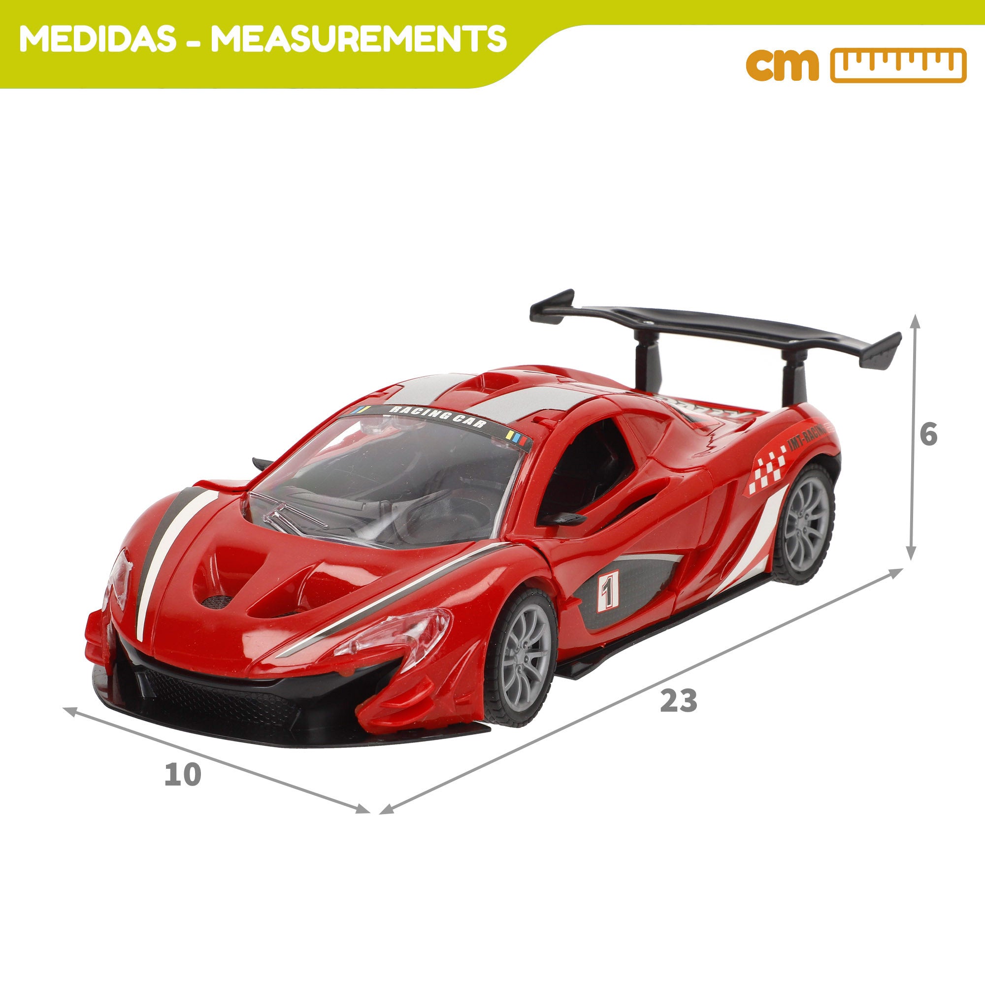 Coche teledirigido carreras luz 1:18 Speed & Go