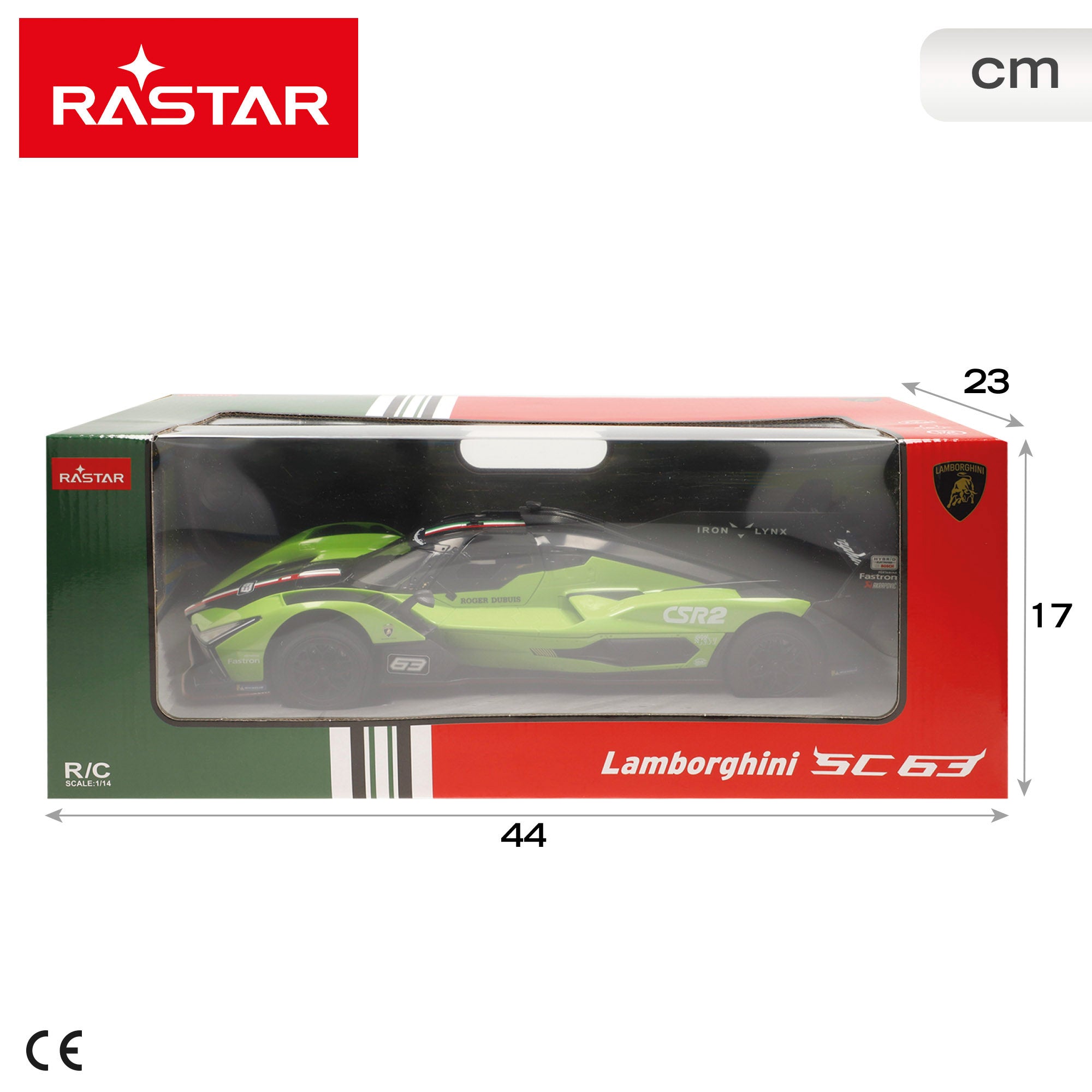 Carro telecomandado RASTAR Lamborghini SC63 LMDh 1:14