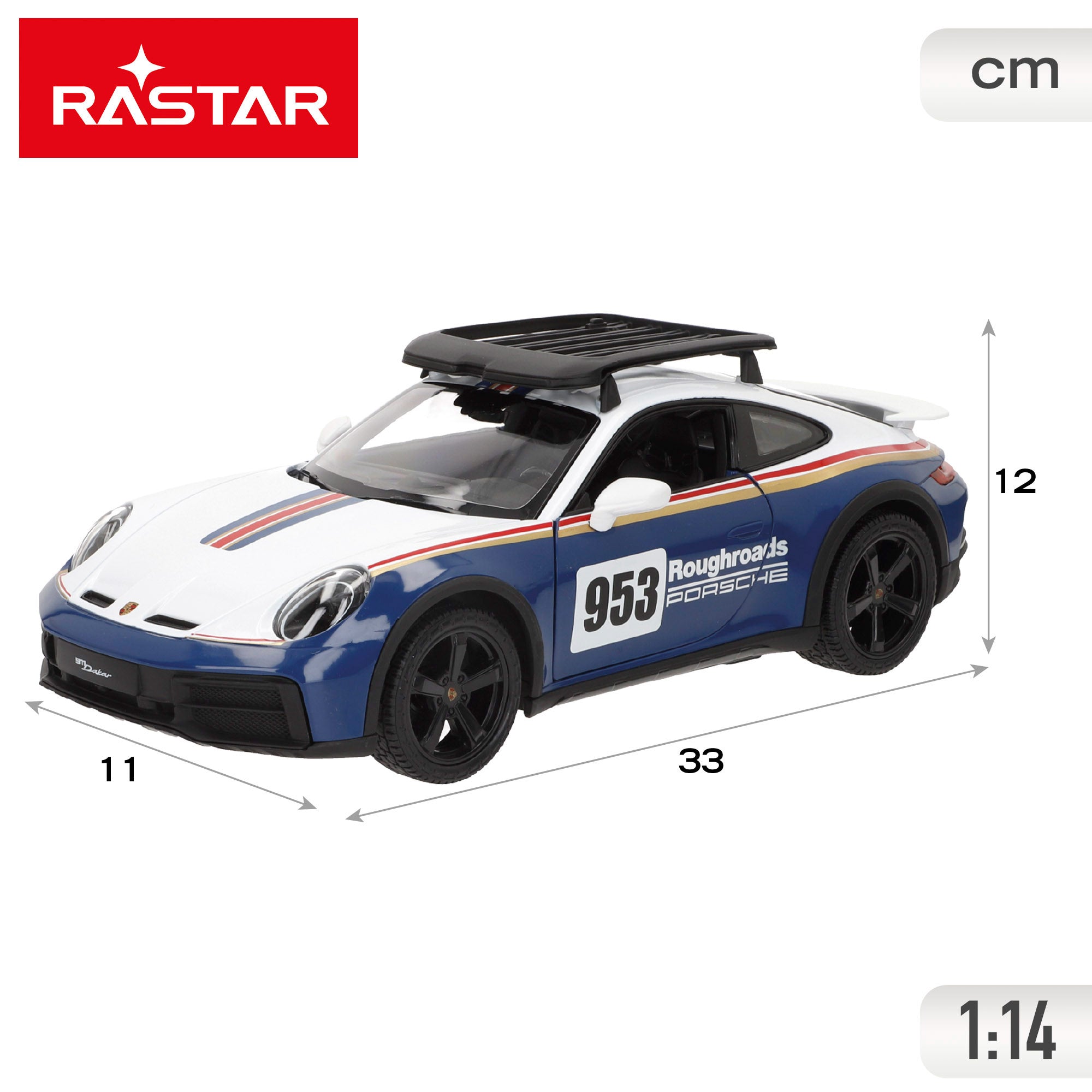 RASTAR RC Carro Porsche 911 Dakar 1:14