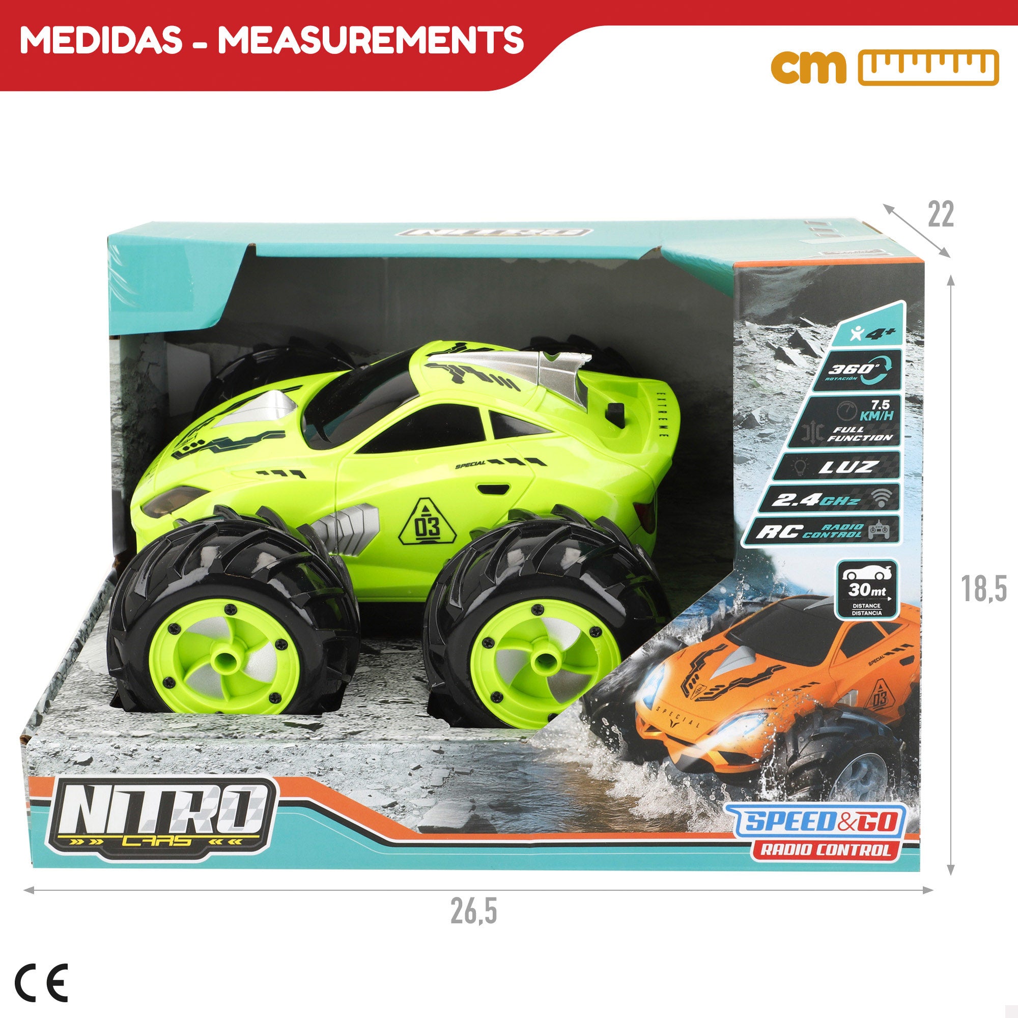 Coche teledirigido nitro anfibio Speed & Go