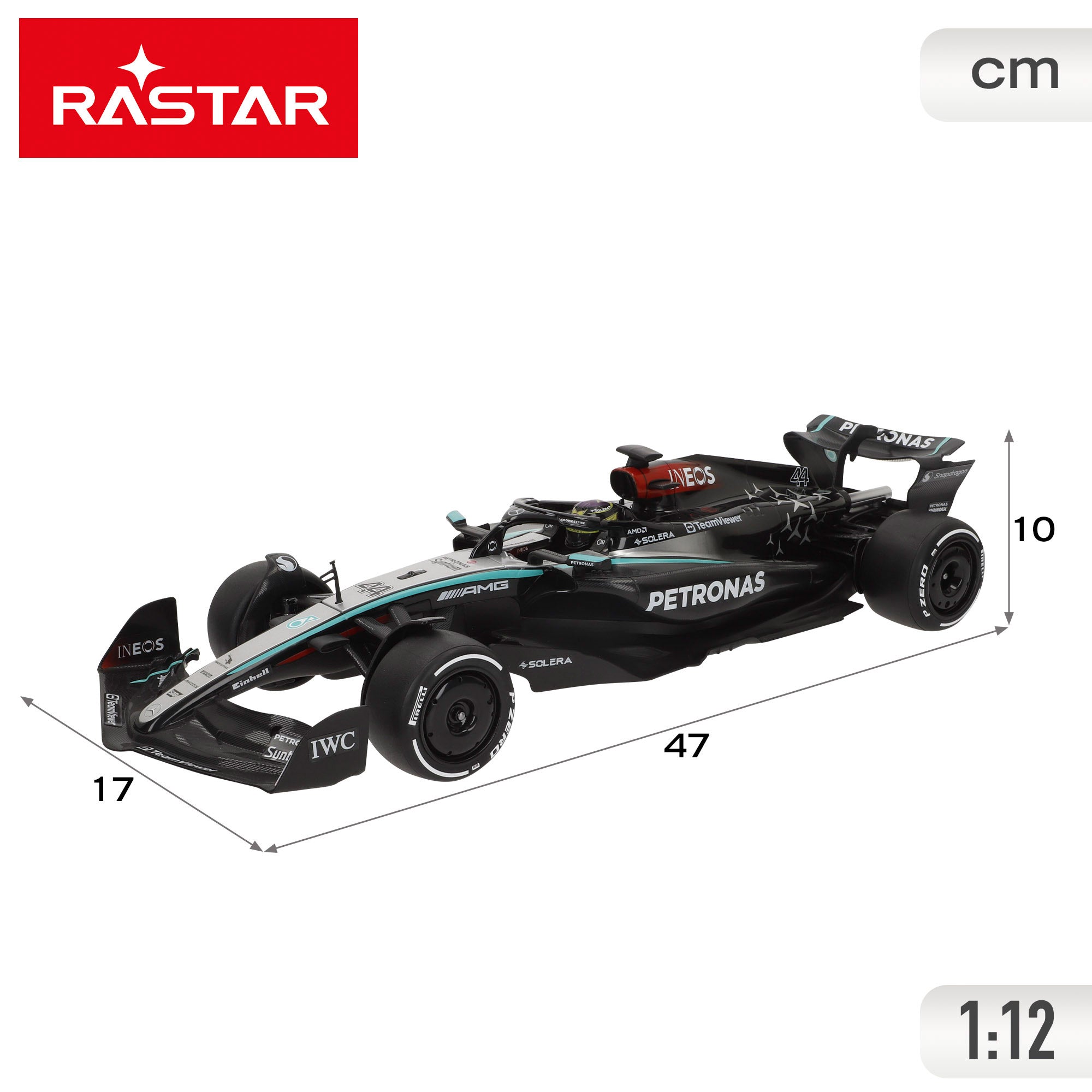 RASTAR Carro Telecomandado Mercedes AMG W15 E Performance 2024 1:12