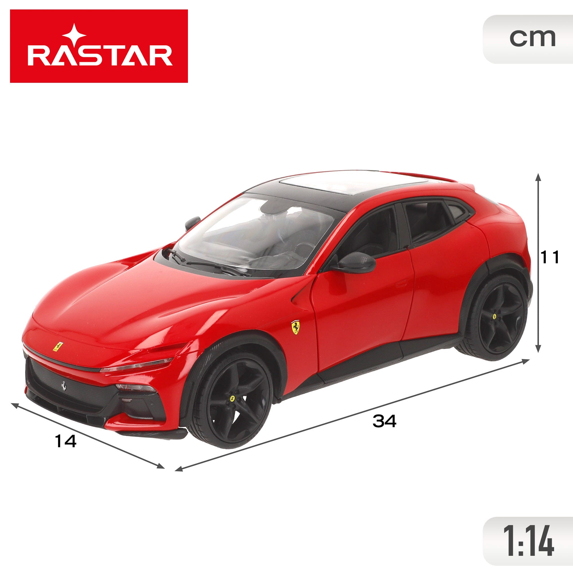 Carro telecomandado RASTAR Ferrari Purosangue 1:14