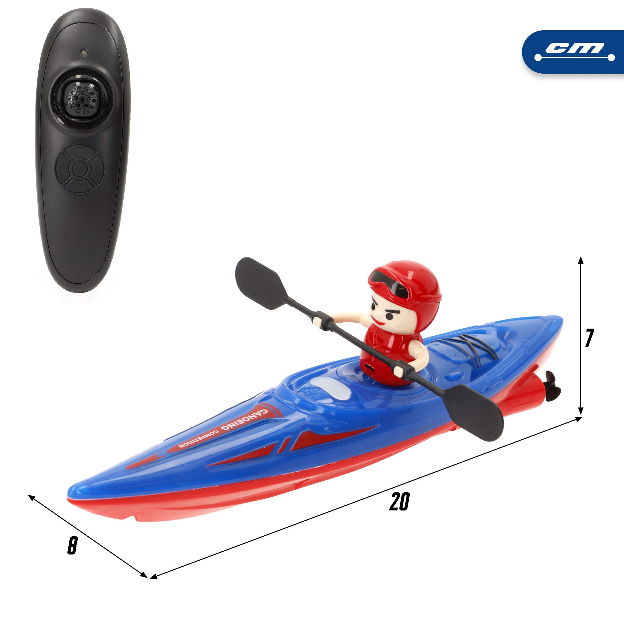 Kayak radiocontrol con figura River Kayak